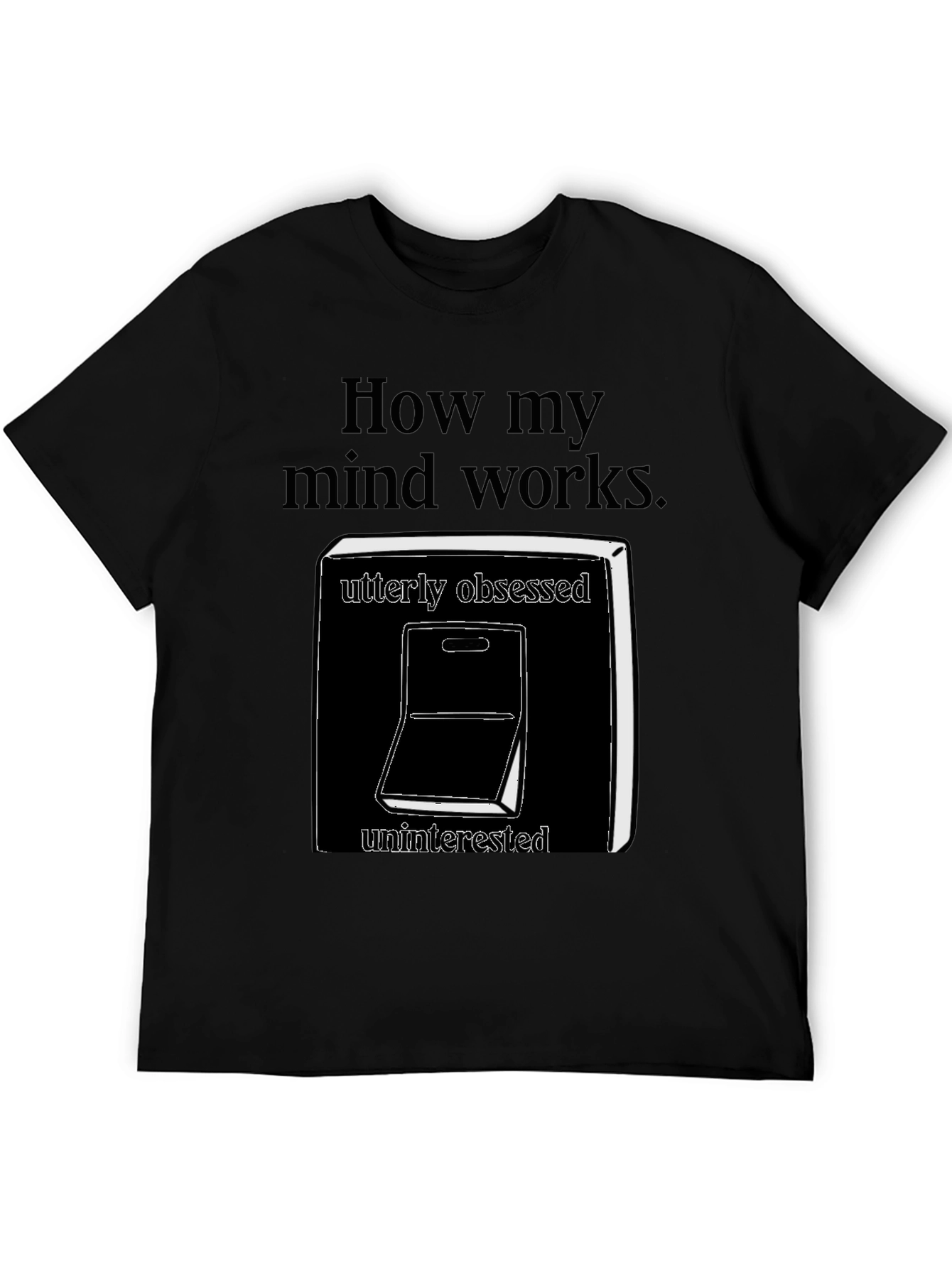 Black How My Mind Works T-Shirt view 5