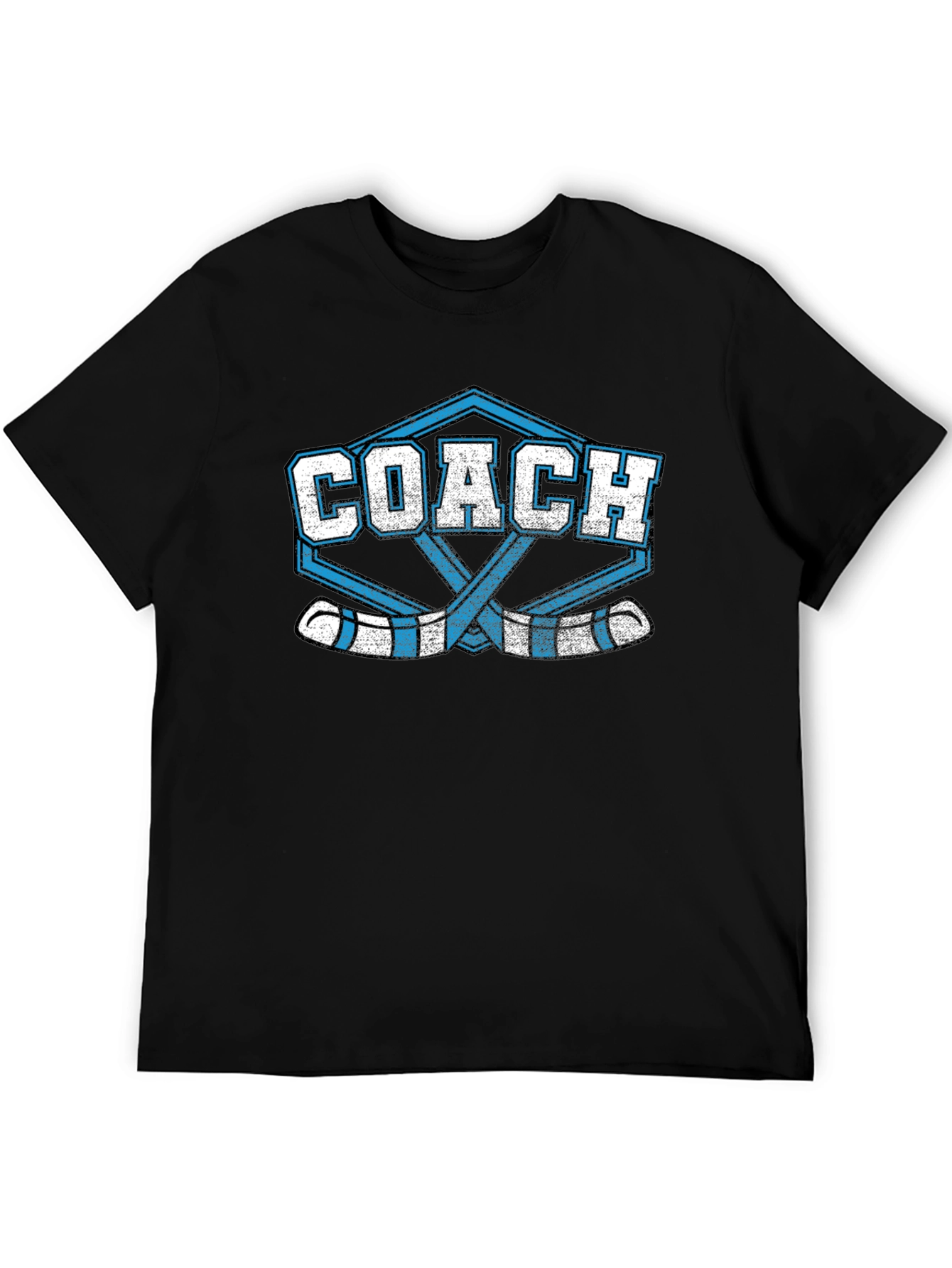 Black Hockey Coach T-Shirt view 5