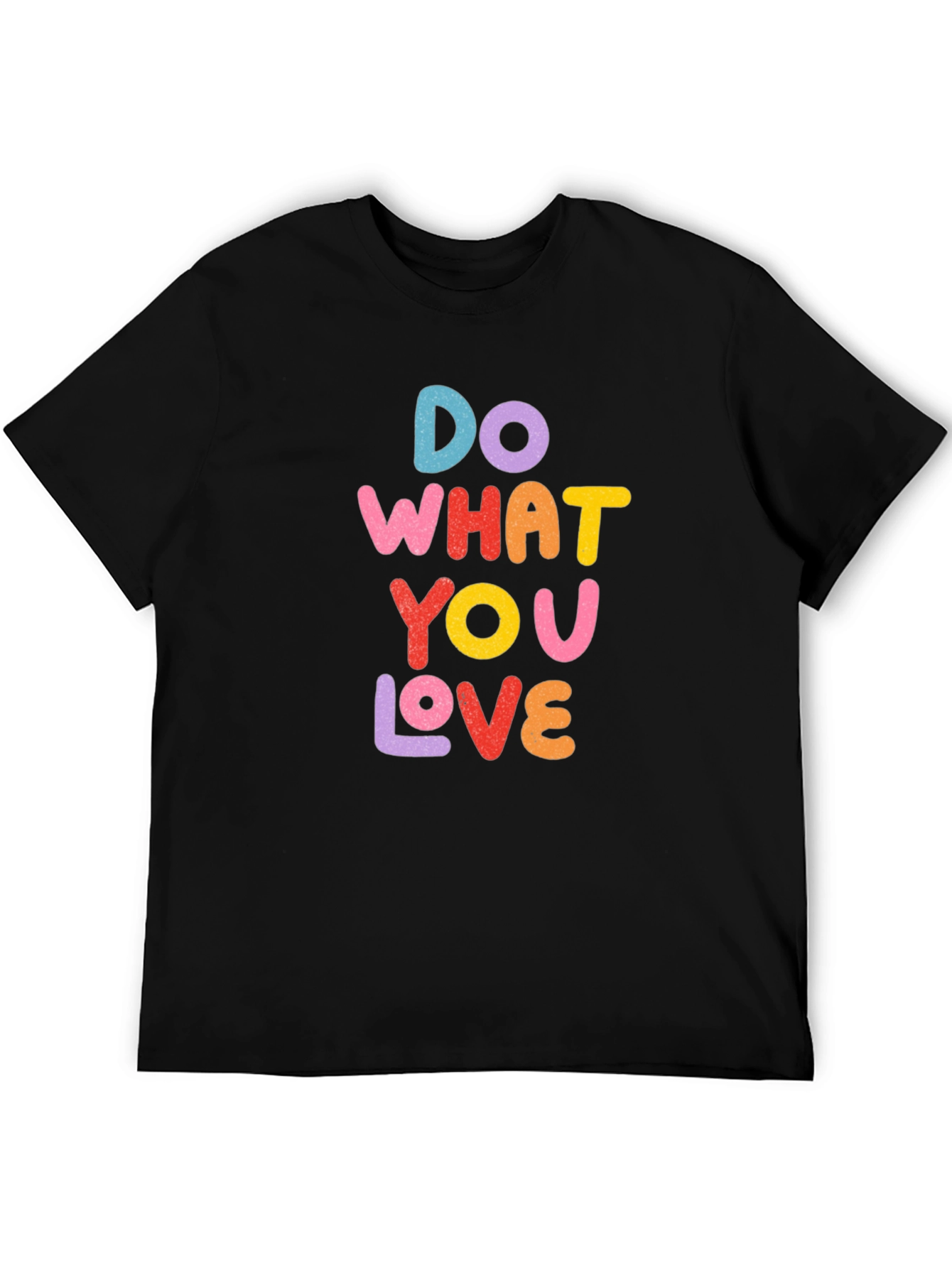 Black Do What You Love Graphic Tee - Black Unisex T-Shirt view 5