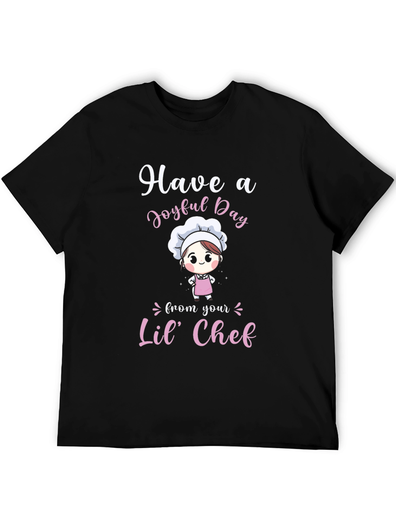 Black Have a Joyful Day Lil' Chef T-Shirt view 5