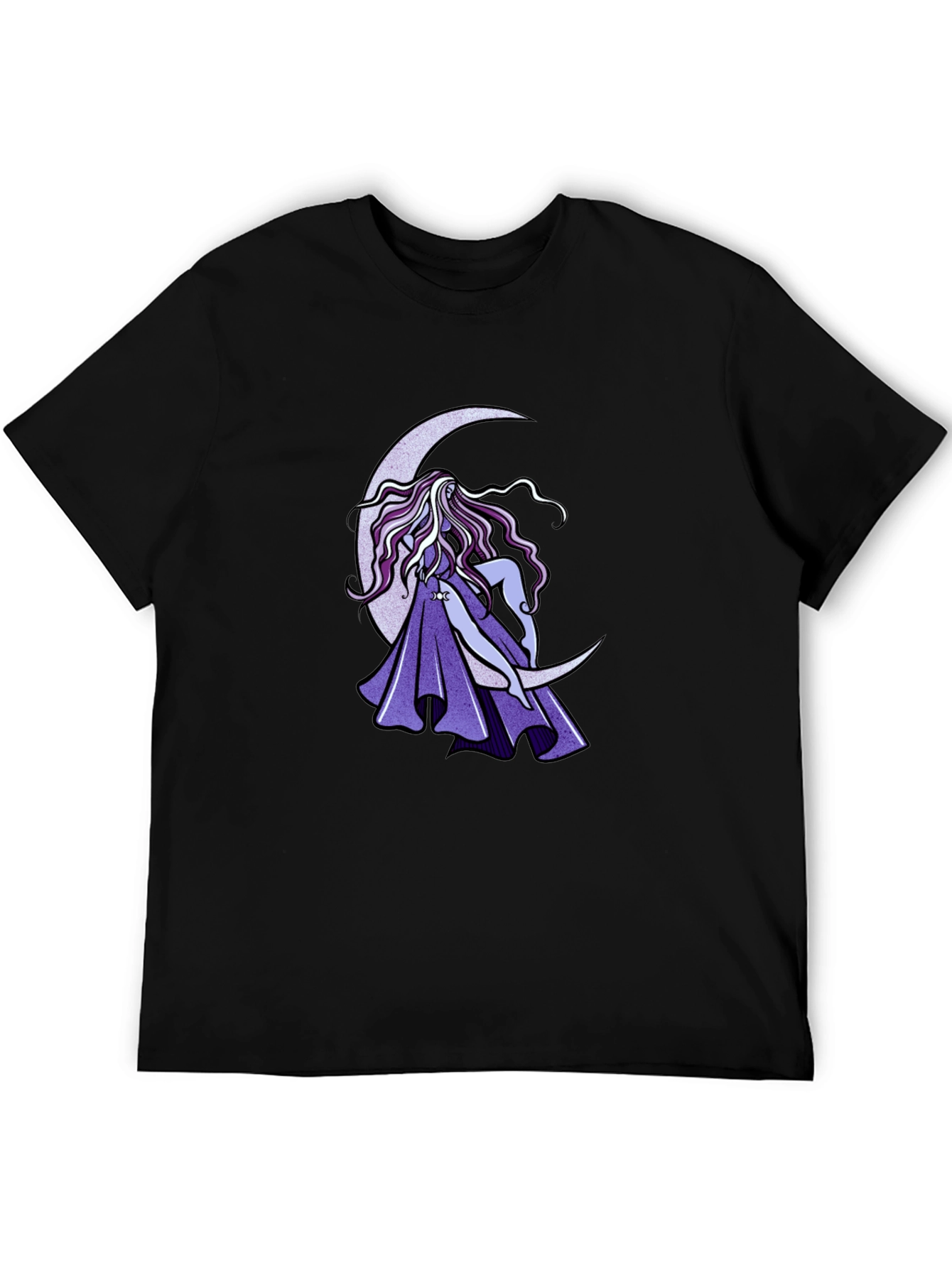 Black Moon Goddess Graphic Black T-Shirt view 5