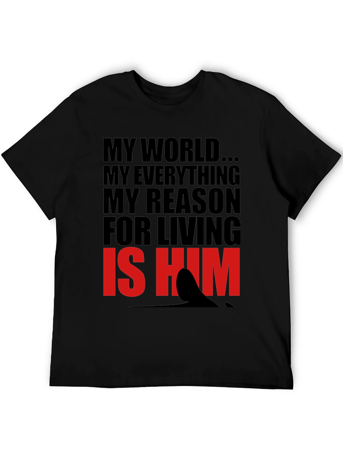 Black My World Is Him Graphic Tee view 5