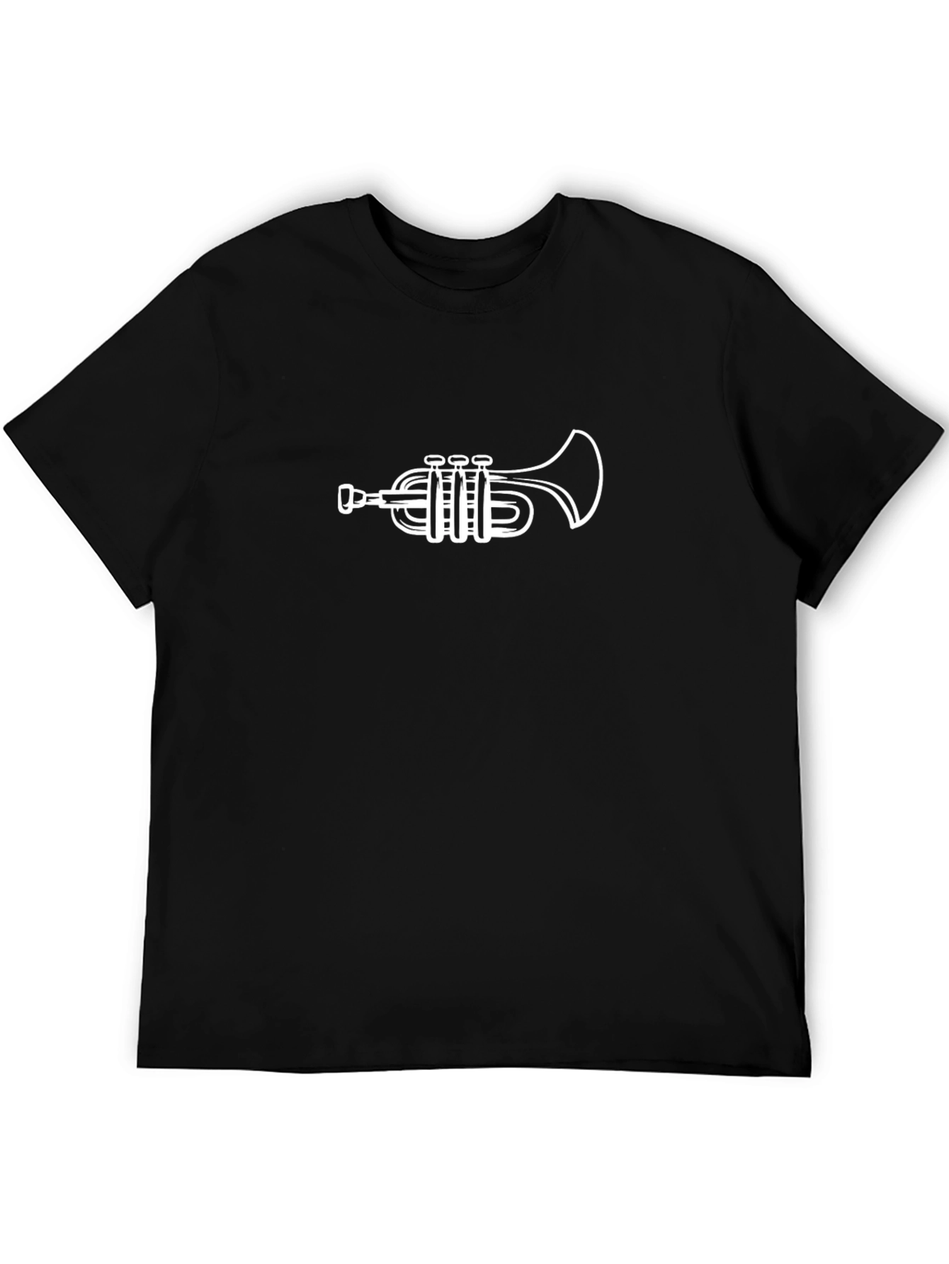 Black Trumpet Graphic Tee - Musician's Style view 5