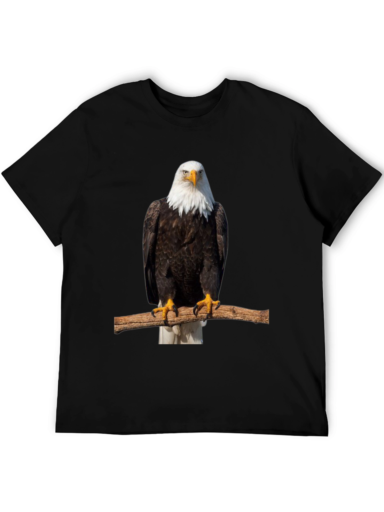 Black Eagle Print Black T-Shirt view 5