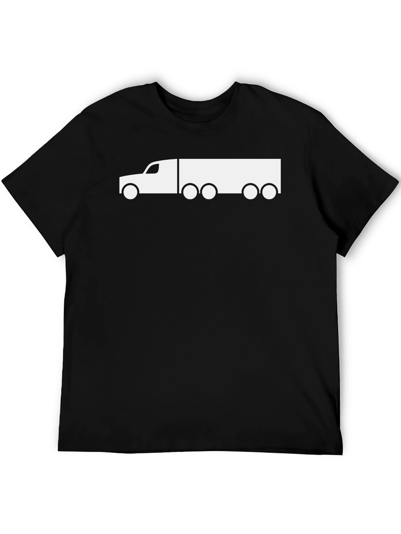 Black Truck Graphic Tee - Black Cotton Blend T-Shirt view 5
