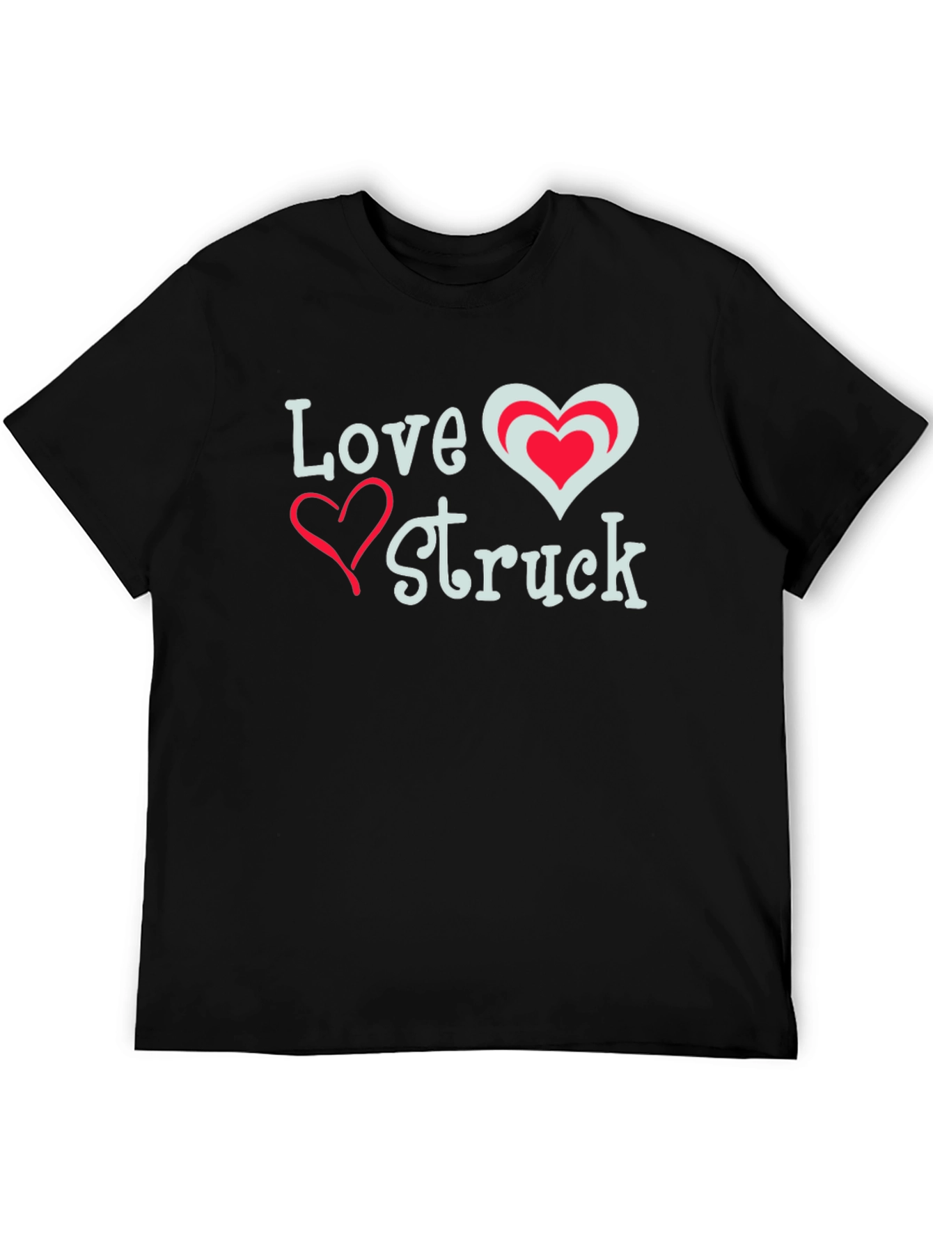 Black Love Struck Graphic Tee - Valentine's Day Shirt view 5