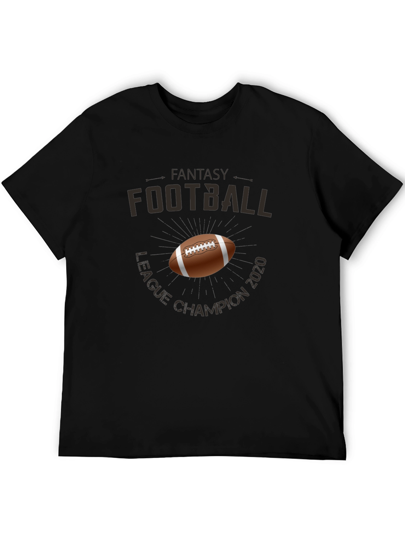 Black Fantasy Football League Champion 2020 T-Shirt view 5