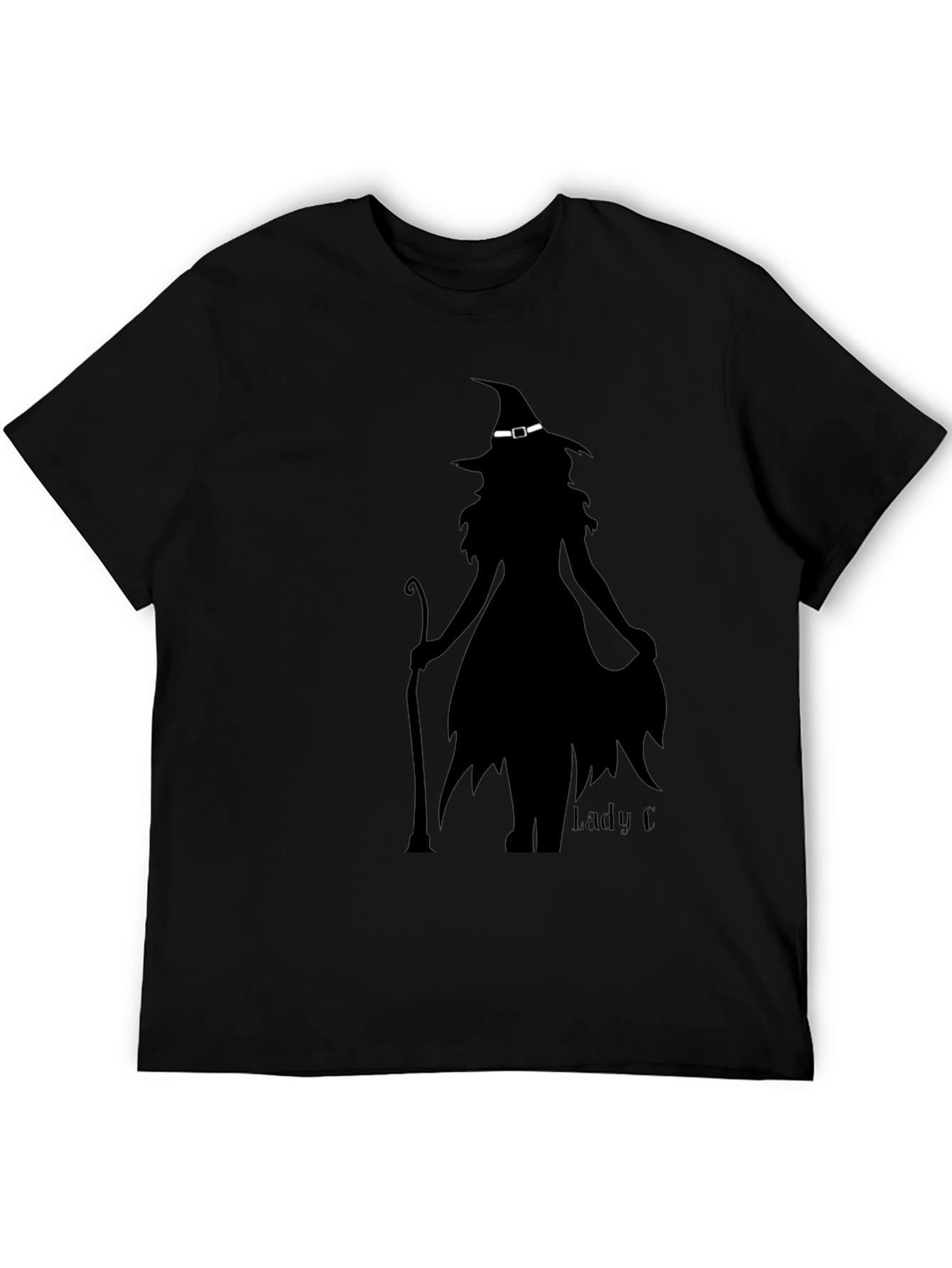 Black Witch Silhouette Graphic Tee - Halloween Style view 5