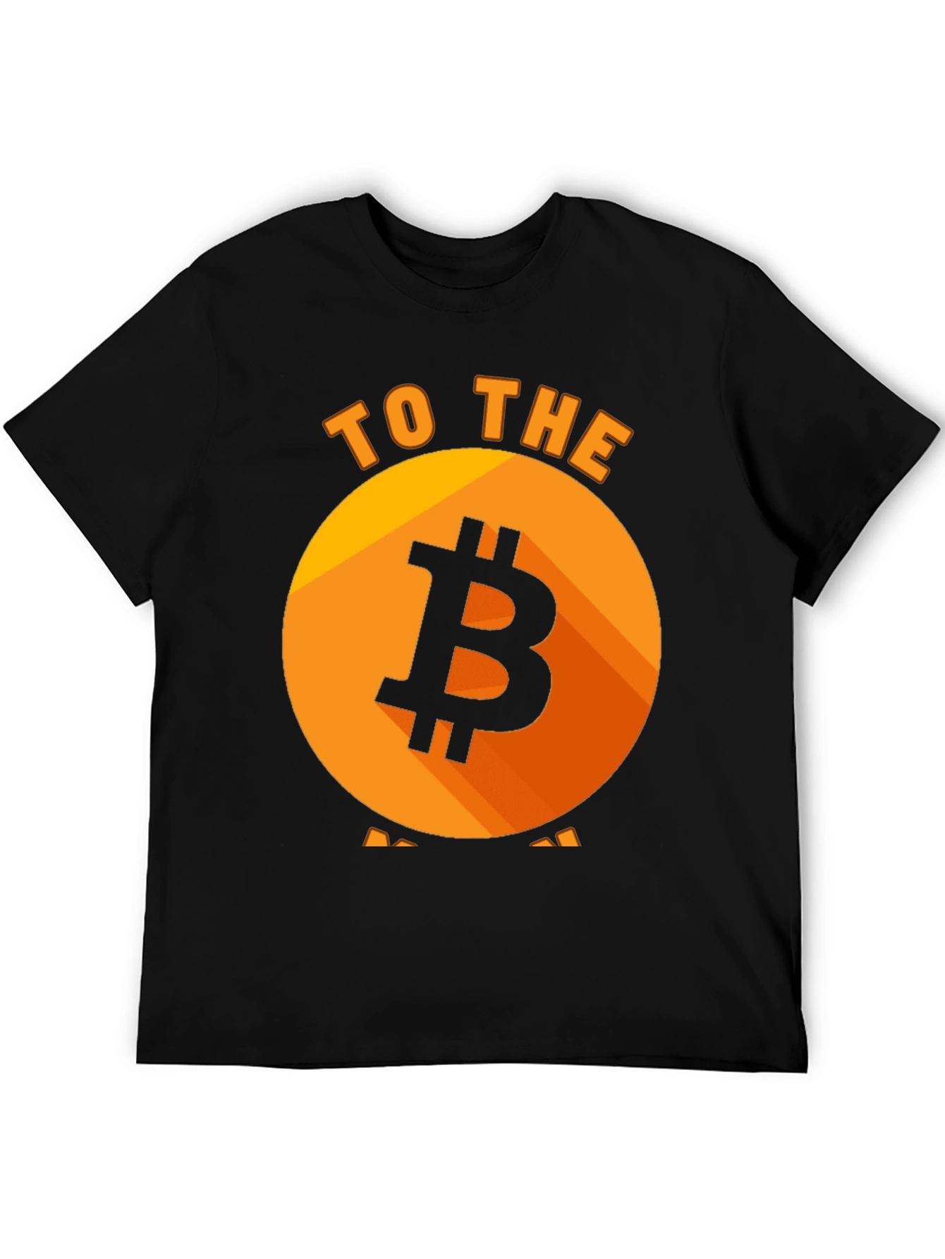 Black Bitcoin to the Moon Black T-Shirt view 5