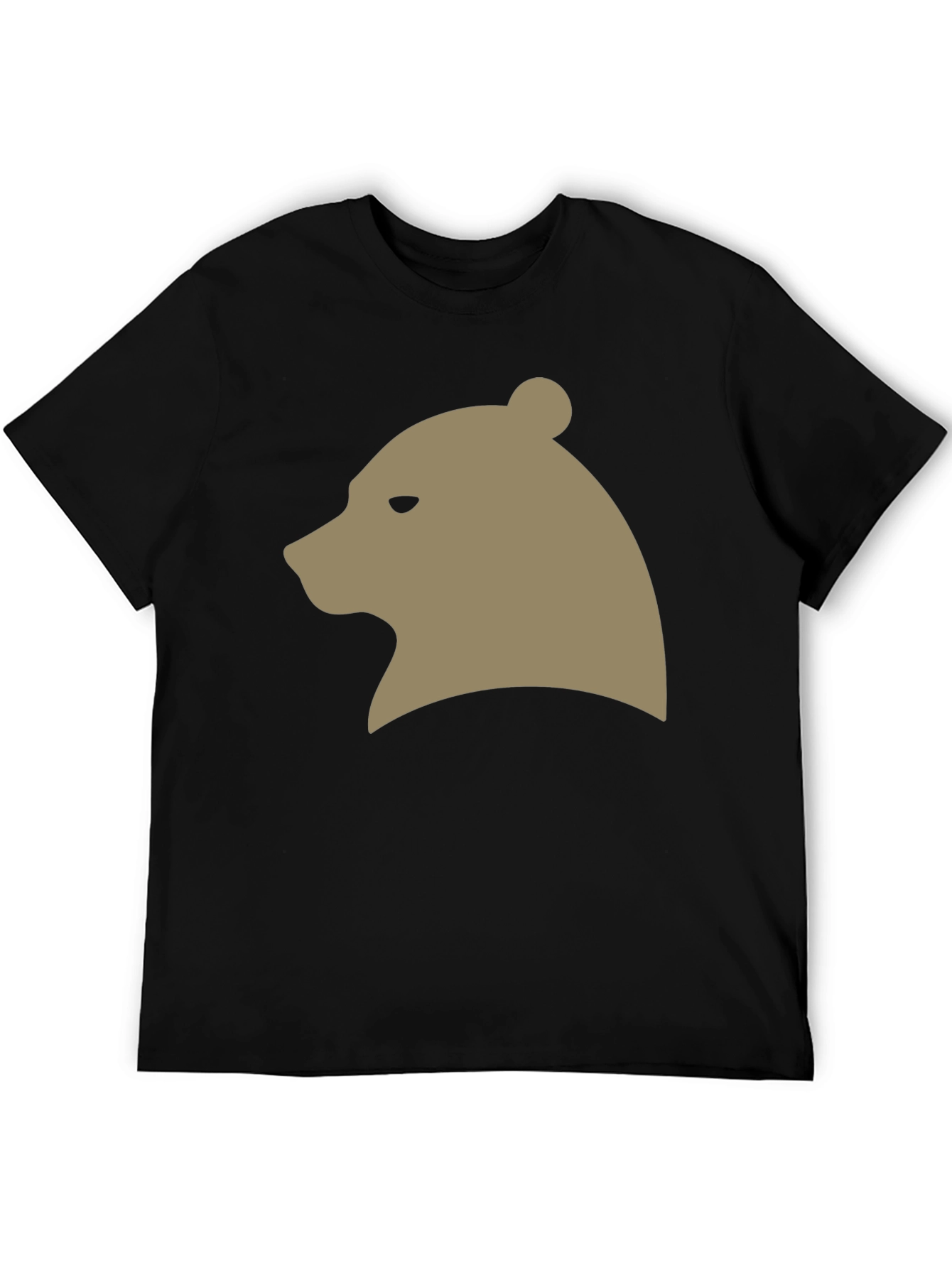 Black Bear Silhouette Graphic Tee - Casual Black T-Shirt view 5