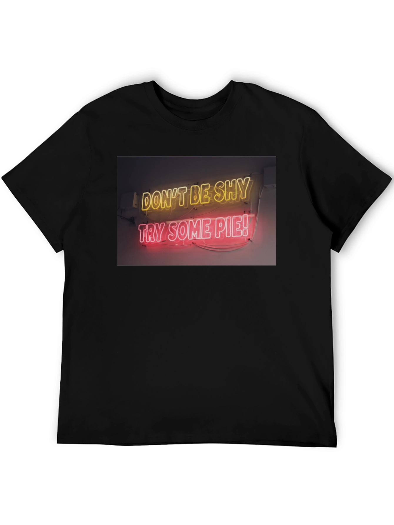 Black Neon Pie Graphic Tee - Don't Be Shy T-Shirt view 5