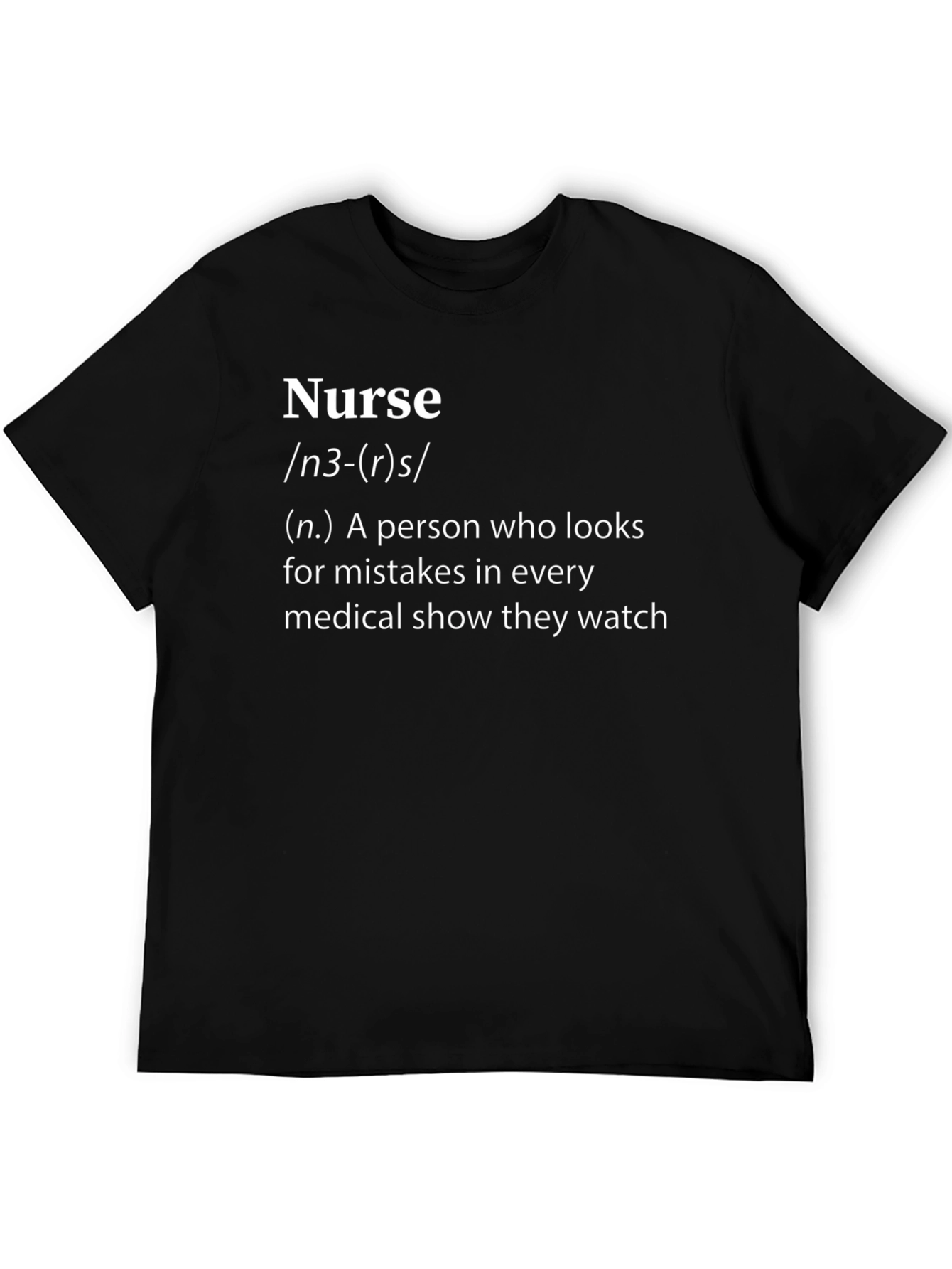 Black Nurse Definition T-Shirt - Medical Humor Tee view 5