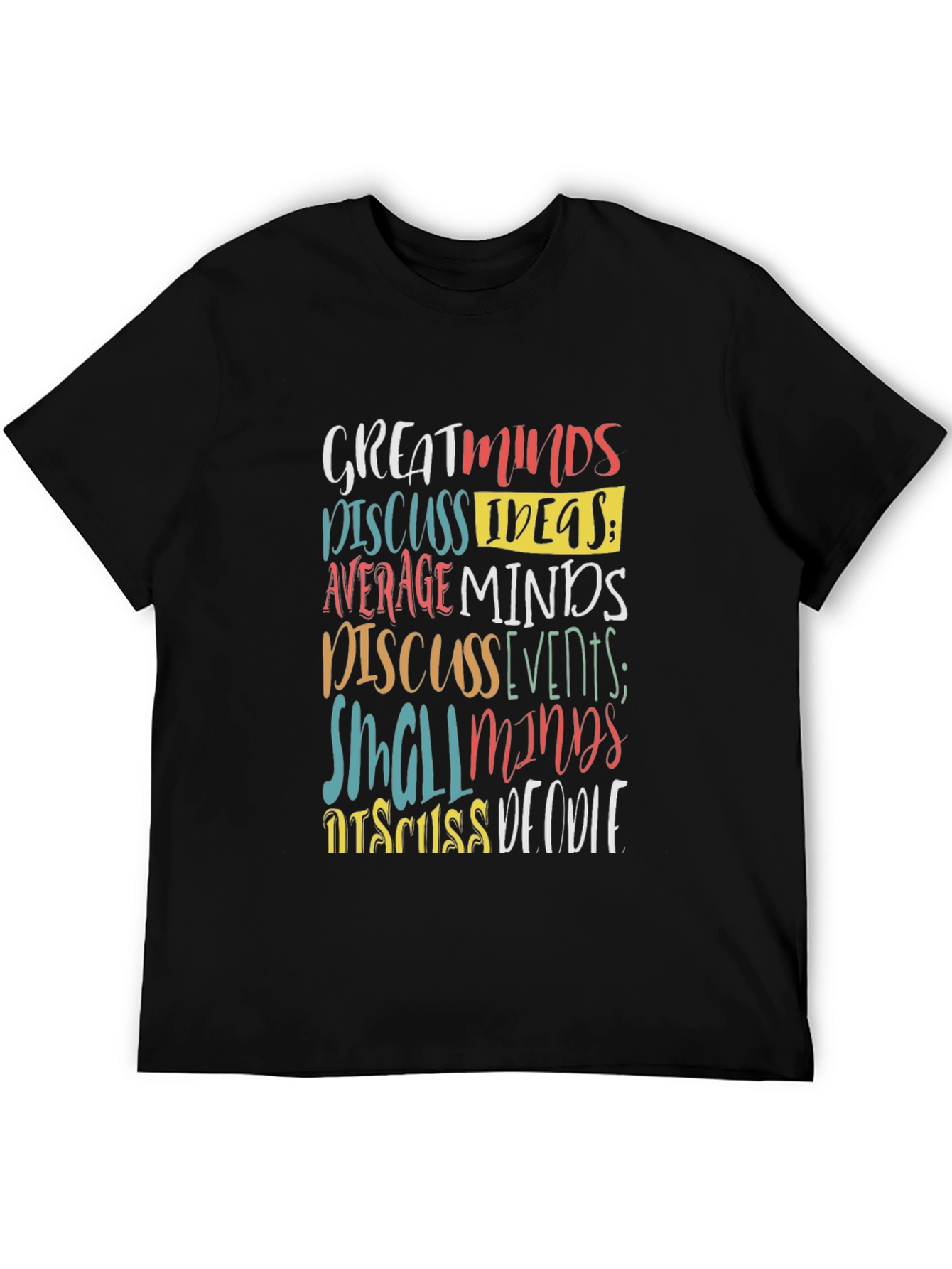 Black Great Minds Discuss Ideas Graphic Tee view 5
