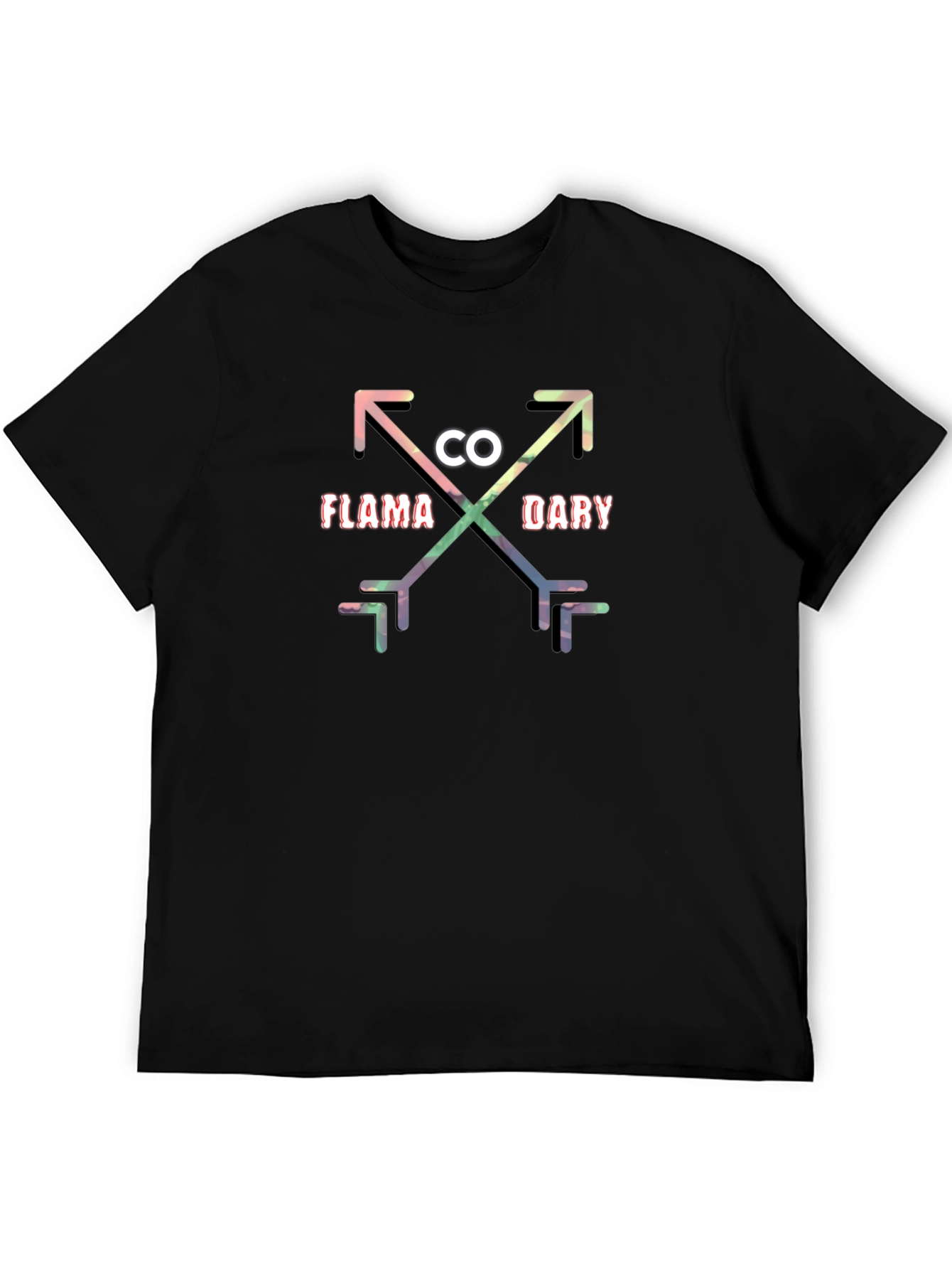 Black Flama Dary Arrow T-Shirt - Cool Design view 5