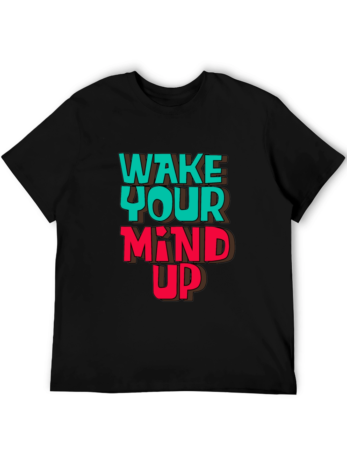 Black Wake Your Mind Up Graphic Tee - Black view 5