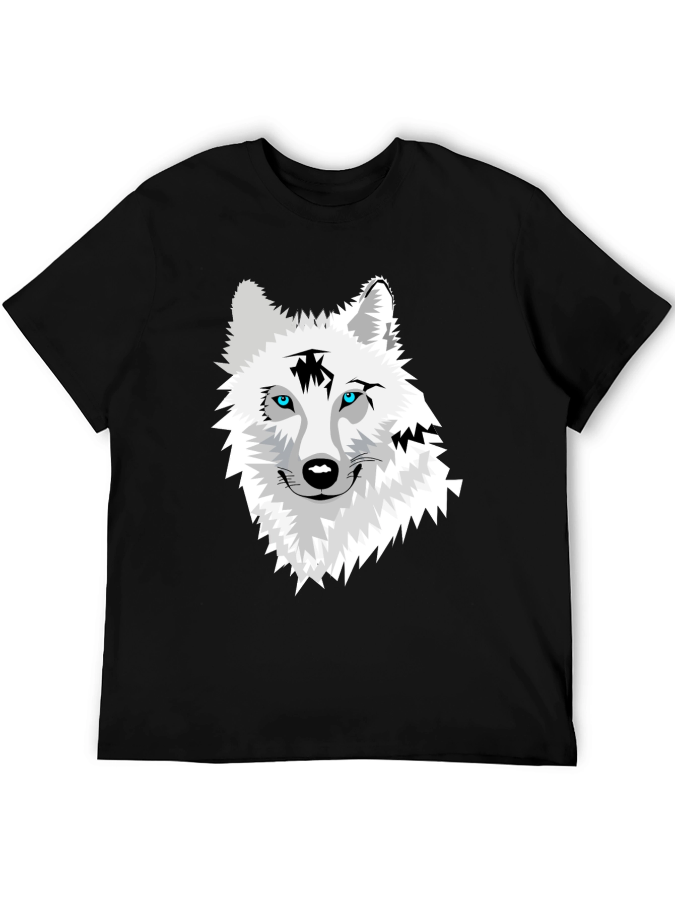 Black Wolf Graphic Black T-Shirt view 5