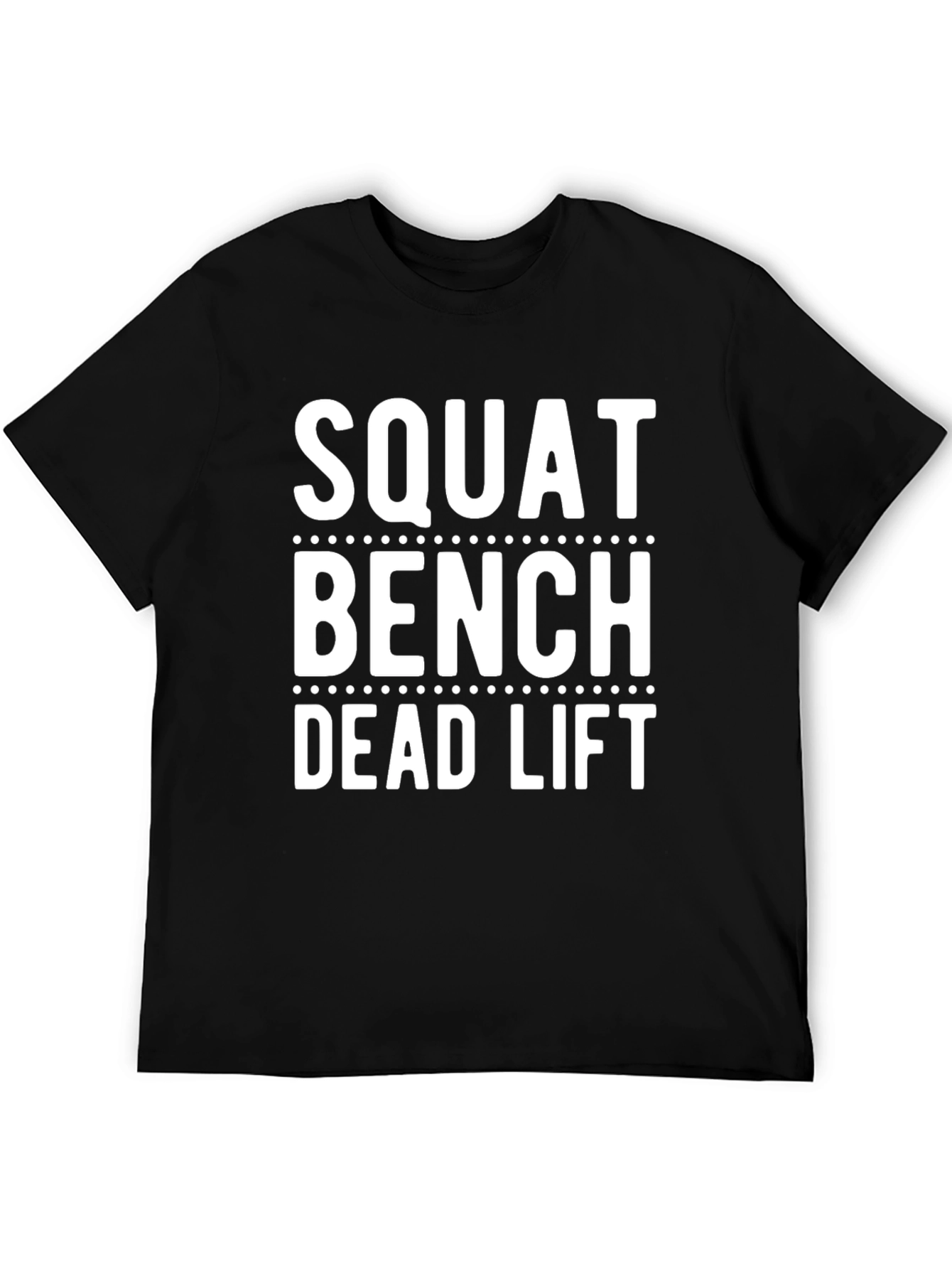Black Squat Bench Deadlift Gym Workout Black T-Shirt view 5