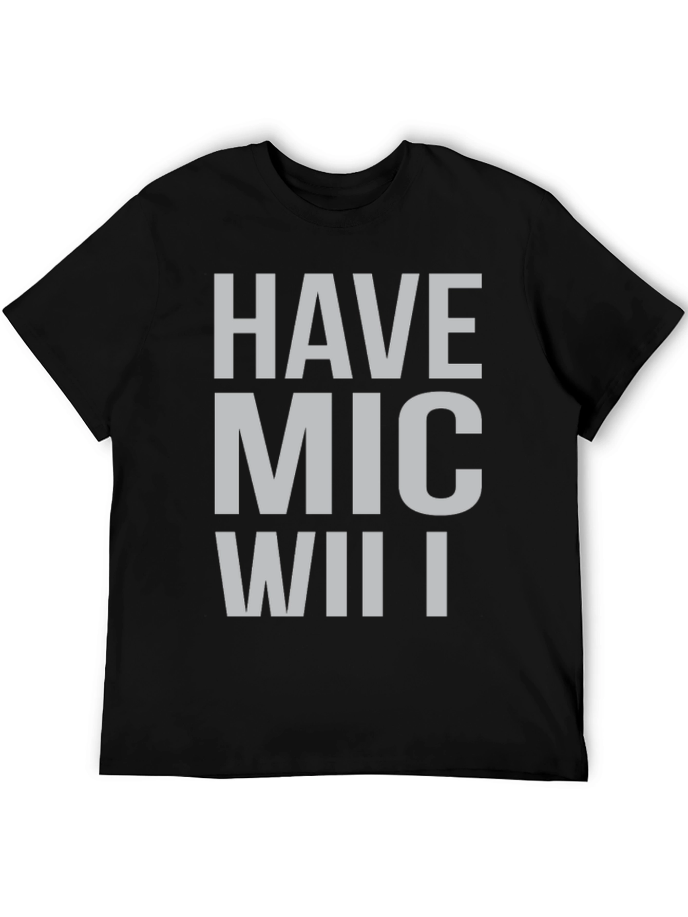 Black Have Mic Wii I Funny T-Shirt view 5