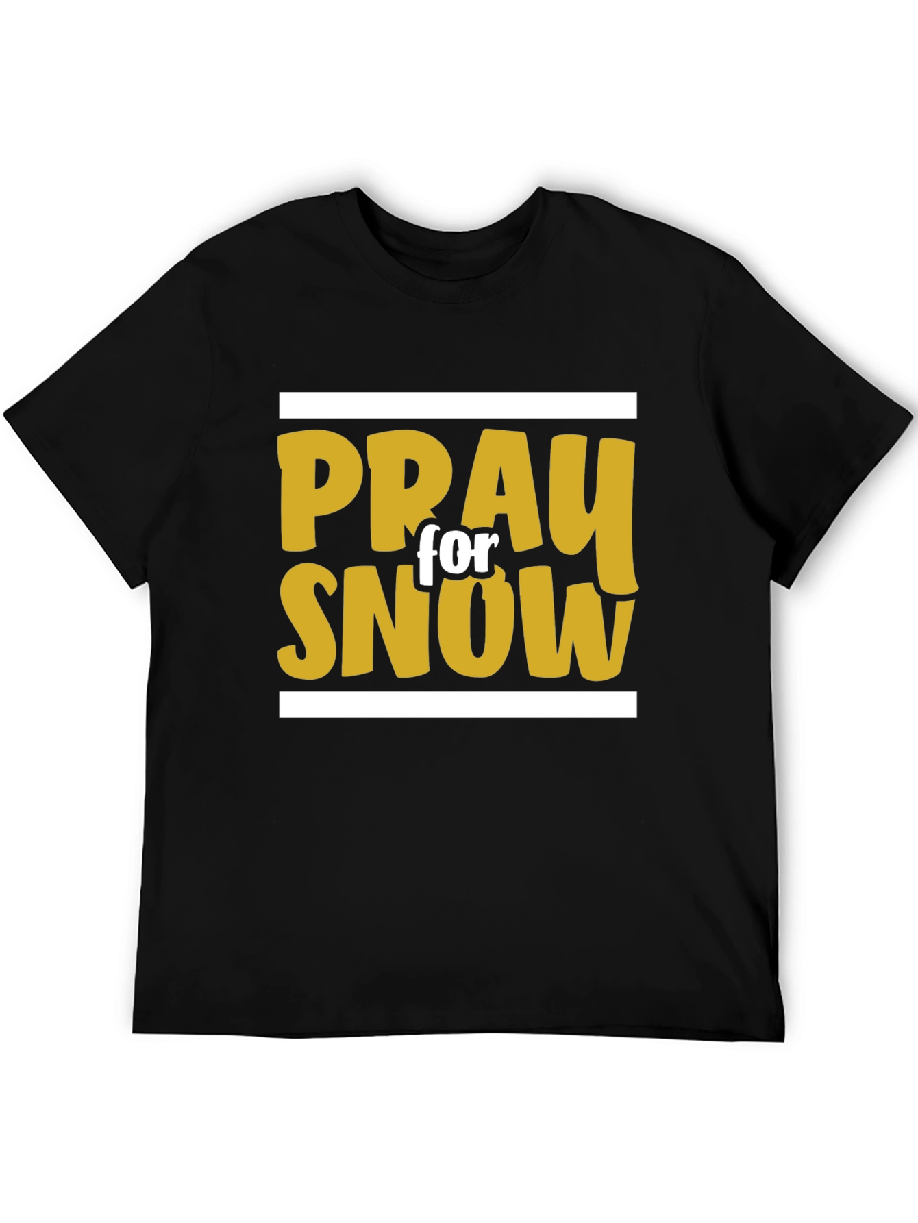 Black Pray for Snow Graphic Tee view 5