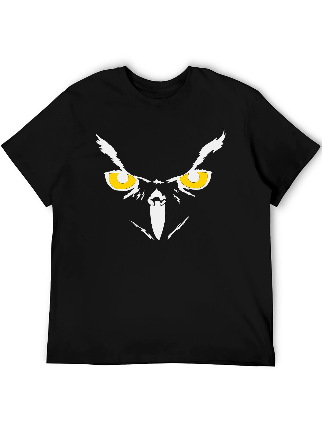 Black Owl Eyes Graphic Black T-Shirt view 5
