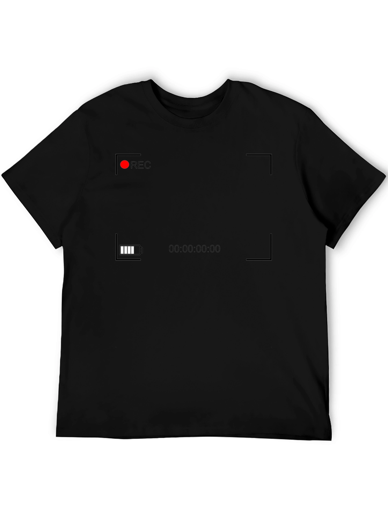 Black Camcorder Screen Graphic T-Shirt view 5