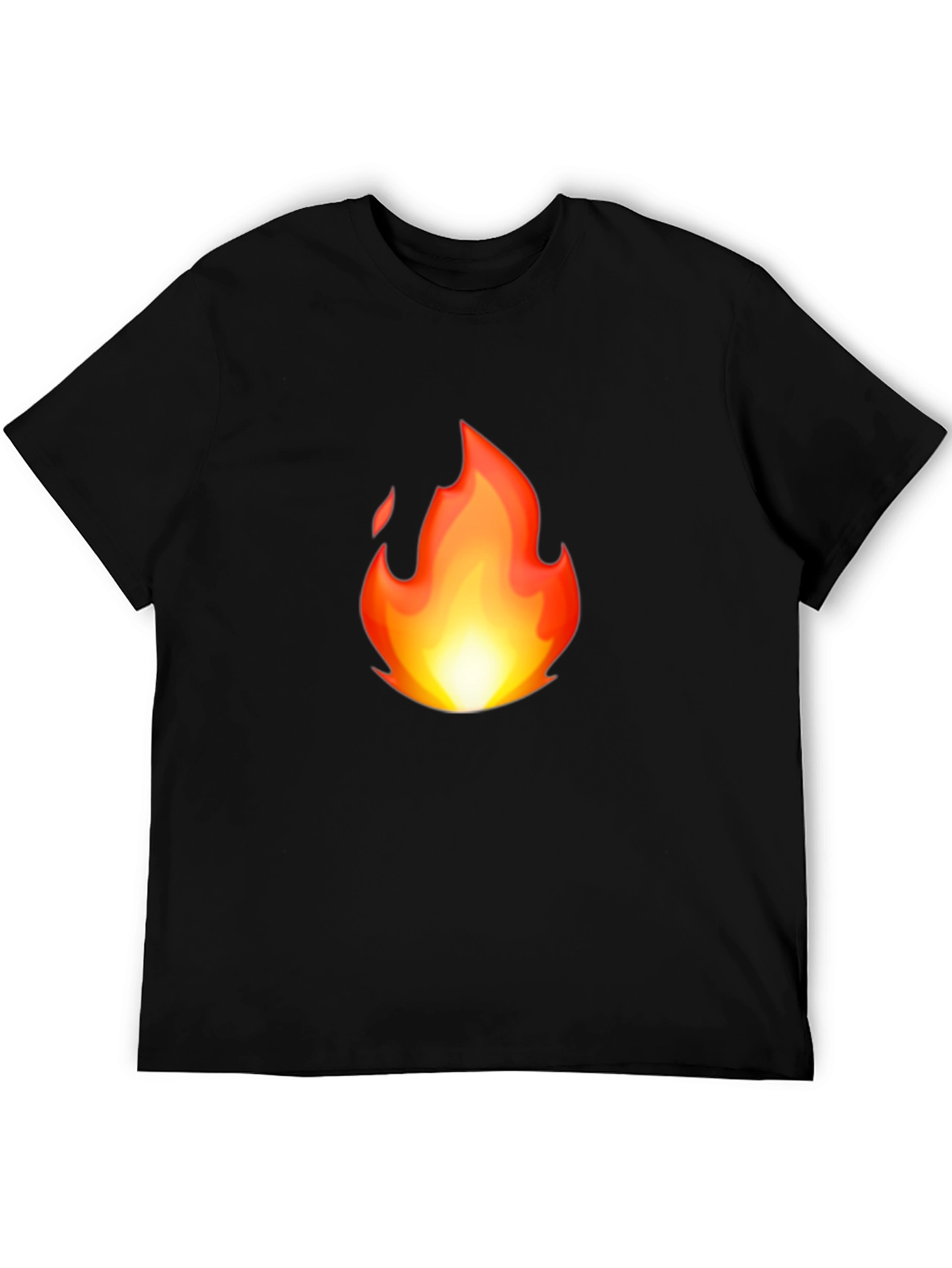 Black Fiery Black T-Shirt - Bold Graphic Tee view 5