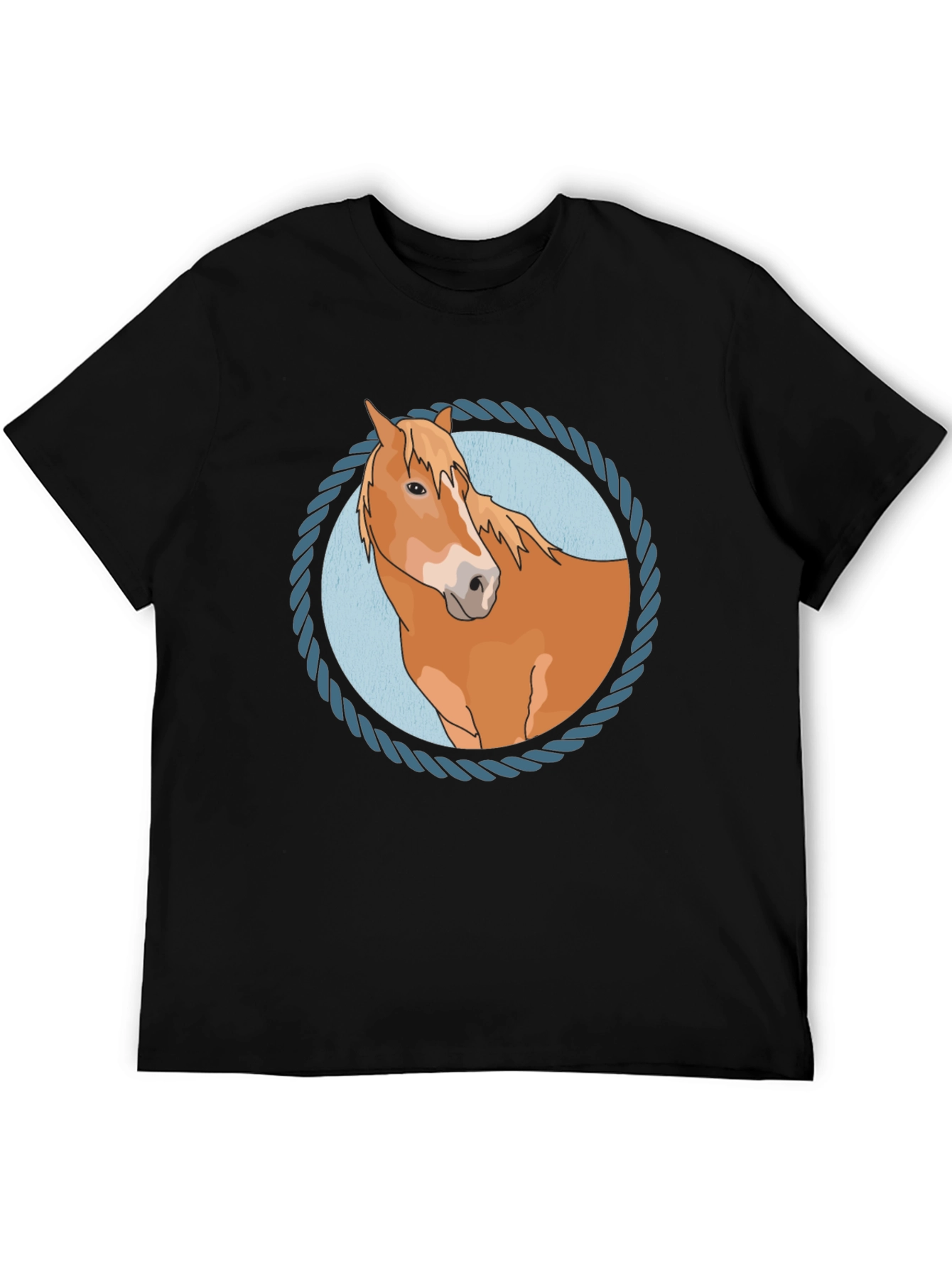 Black Horse Graphic Tee - Men's Black T-Shirt view 5