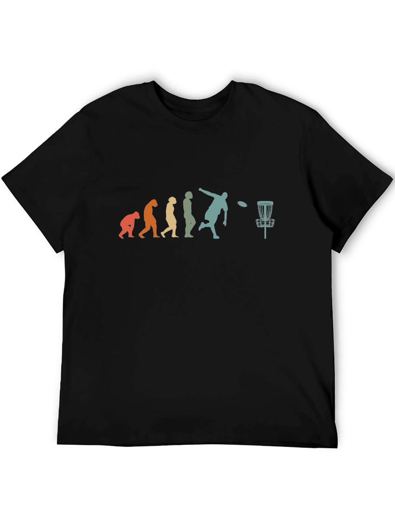 Black Disc Golf Evolution Graphic T-Shirt view 5