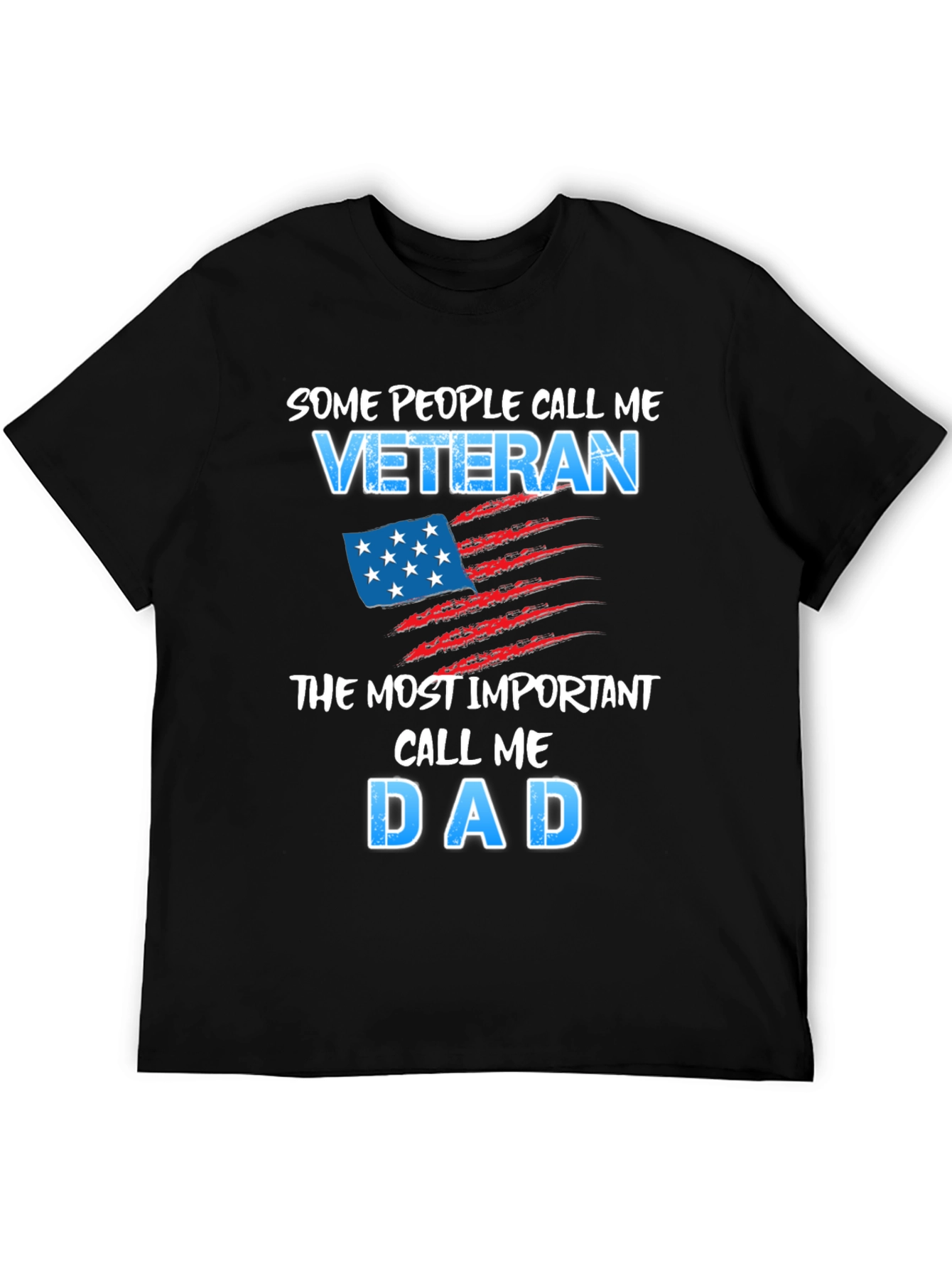 Black Veteran Dad Graphic Tee view 5