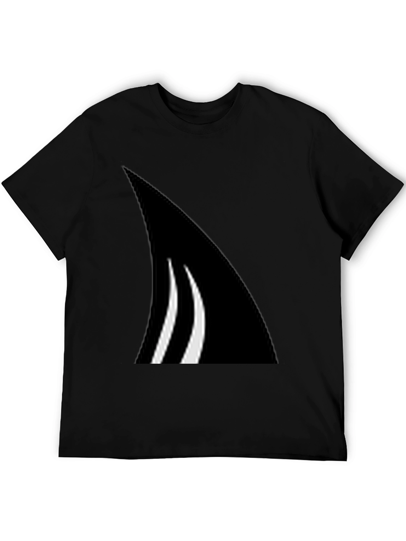 Black Abstract Graphic Tee - Black view 5