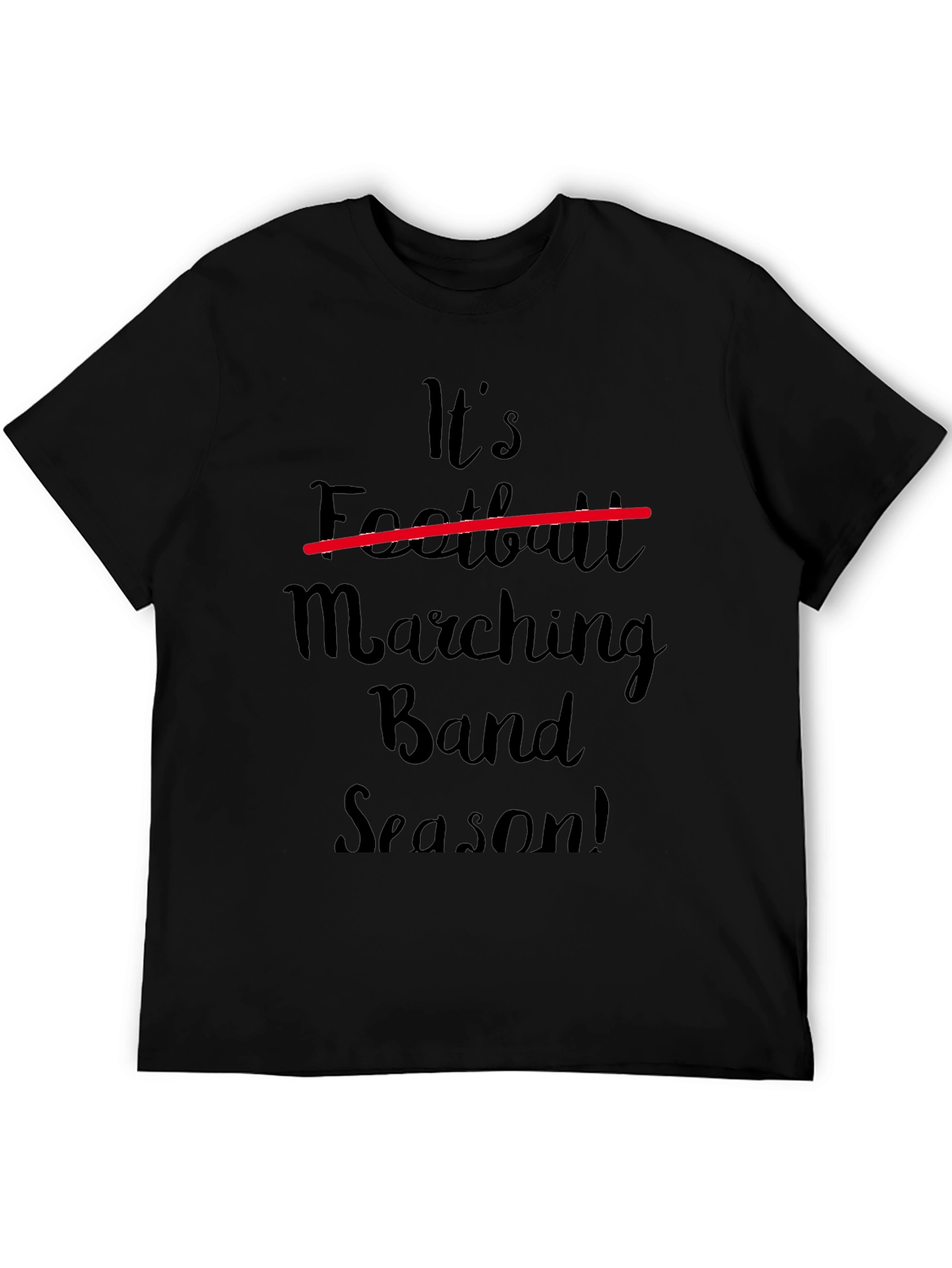 Black Marching Band Season T-Shirt - Black view 5