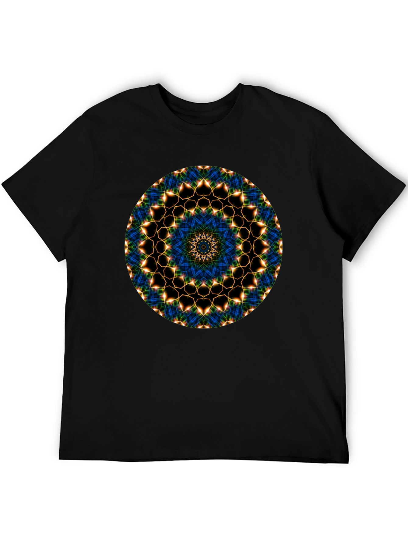 Black Mandala Graphic Tee - Black Cotton Blend view 5