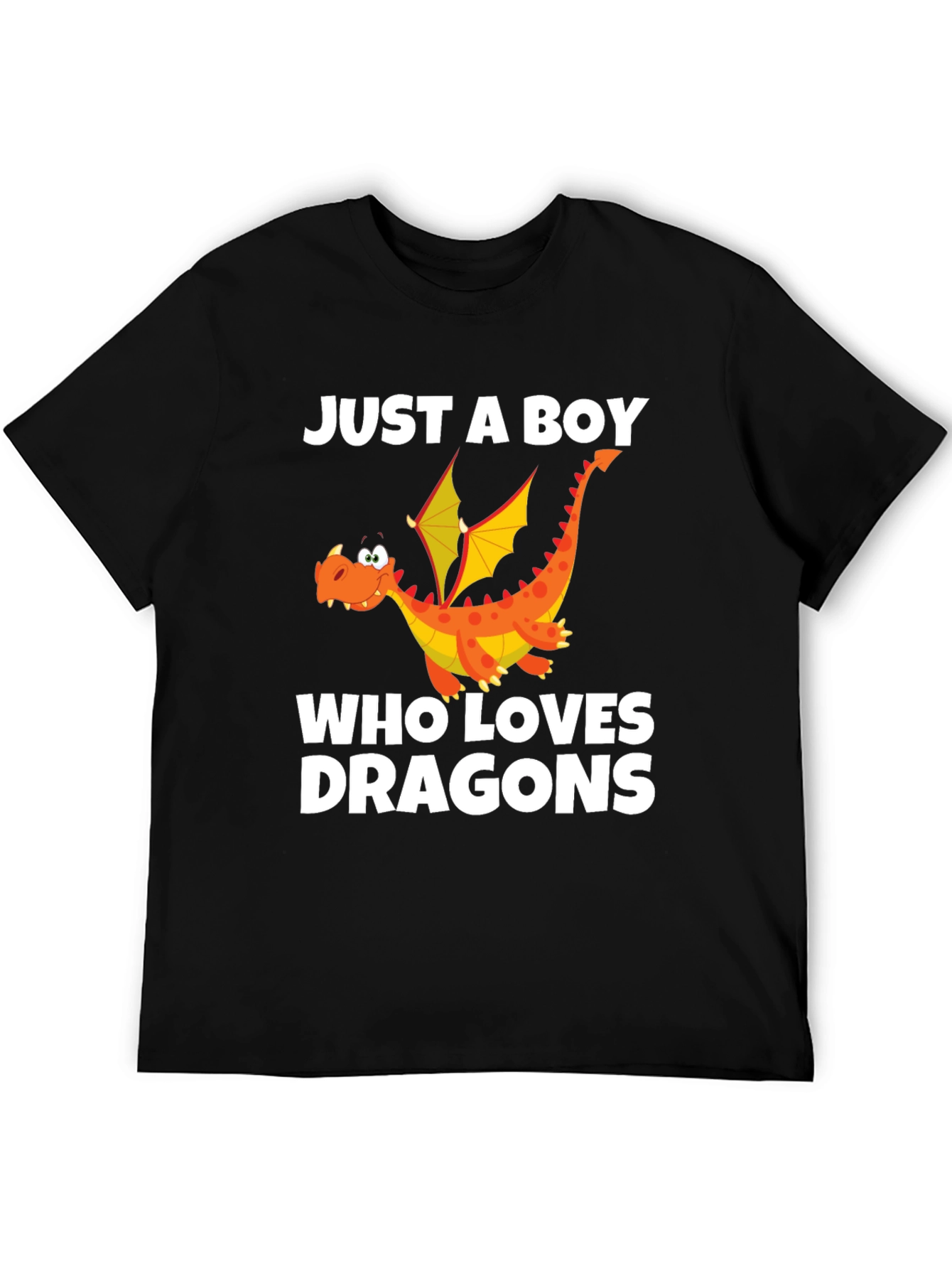 Black Boy's Dragon Lover Graphic T-Shirt view 5