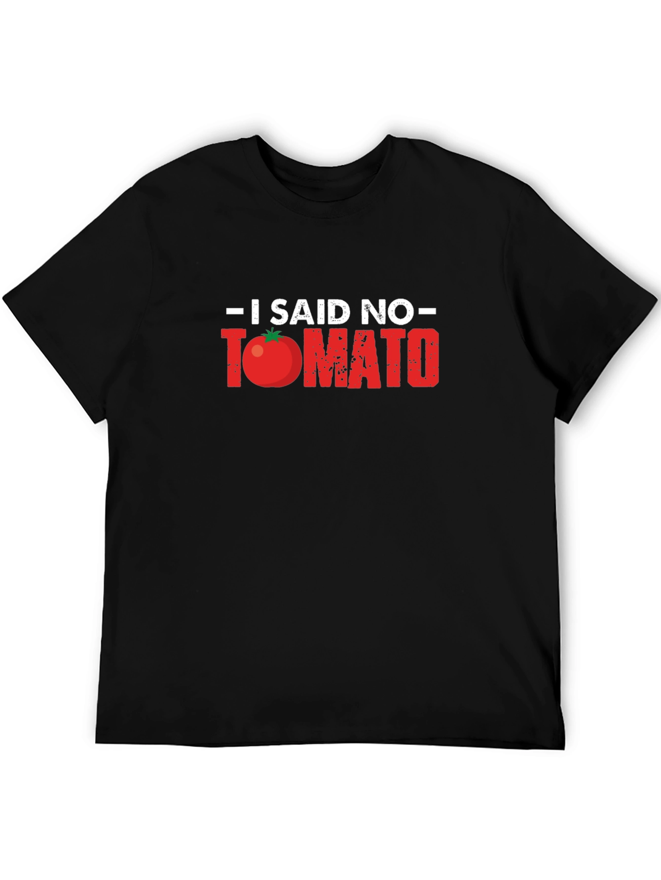 Black I Said No Tomato Graphic T-Shirt view 5