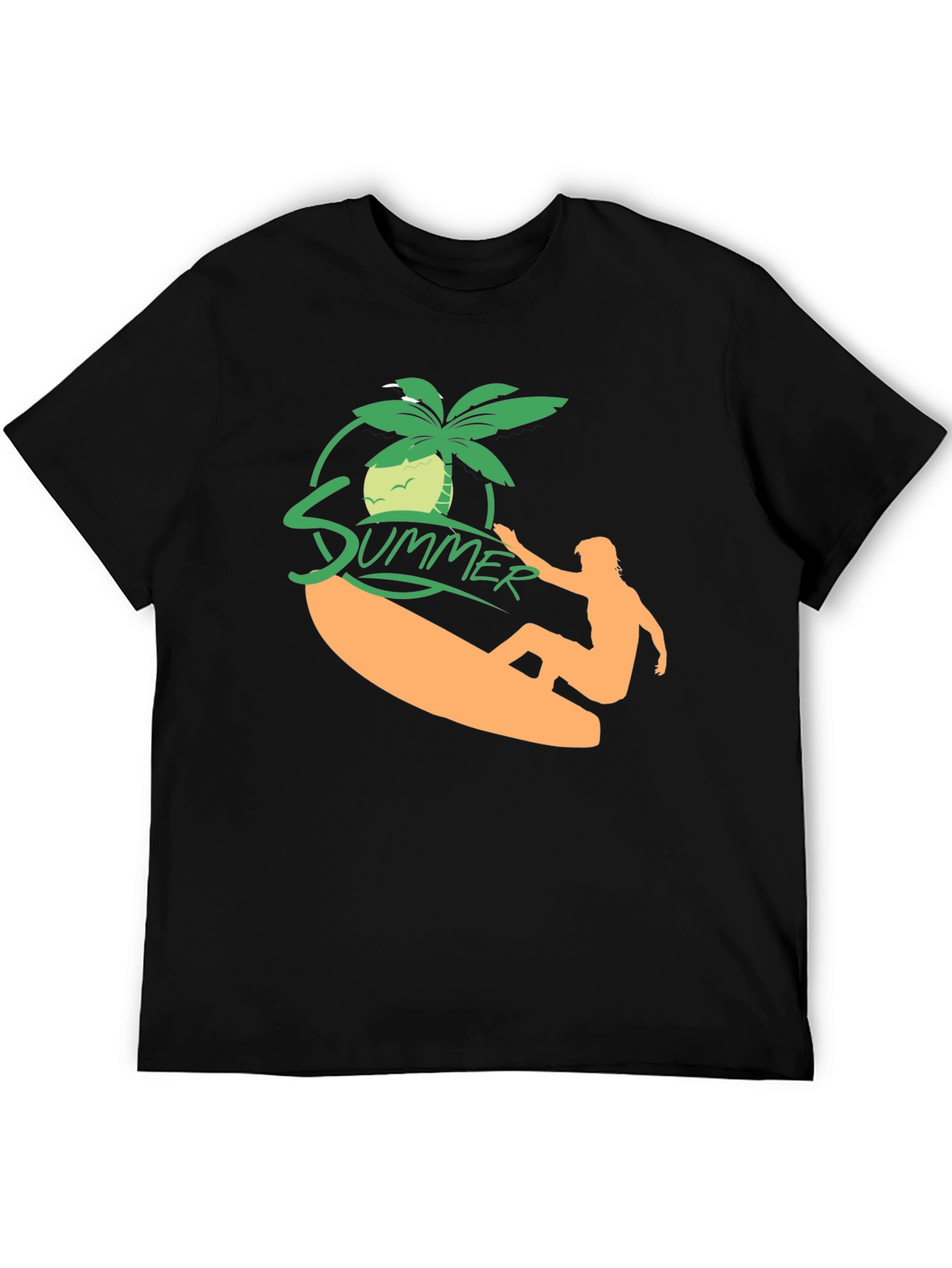 Black Summer Surf T-Shirt - Black view 5