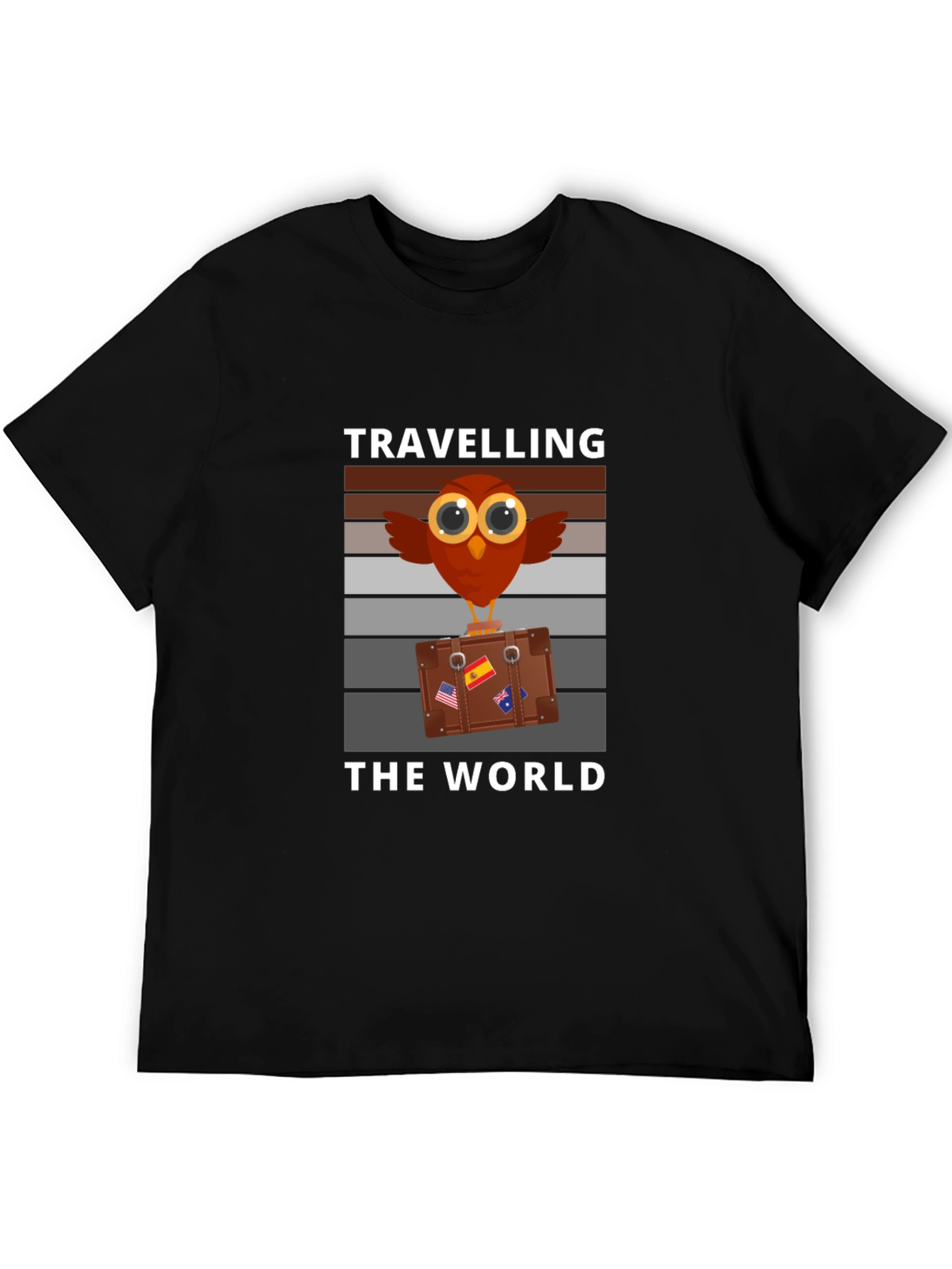 Black Traveling the World Graphic Tee view 5