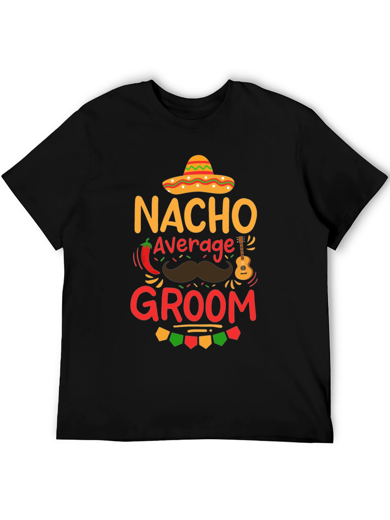 Black Nacho Average Groom Graphic Tee view 5