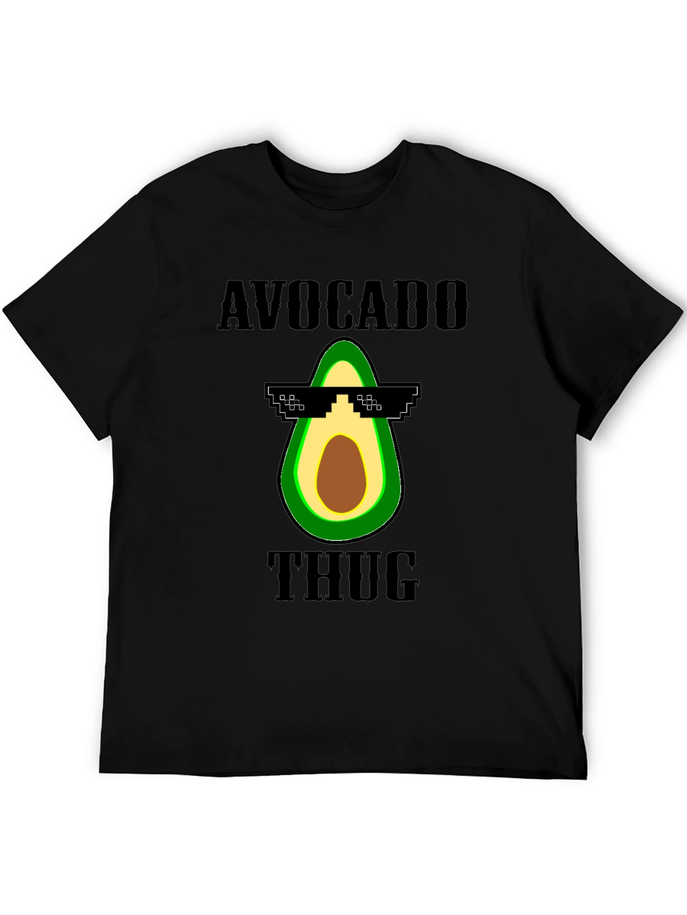 Black Avocado Thug Life Graphic Tee - Funny Novelty T-Shirt view 5