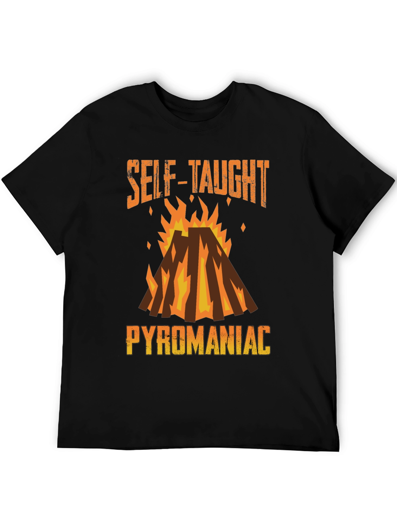 Black Self-Taught Pyromaniac Graphic Tee view 5