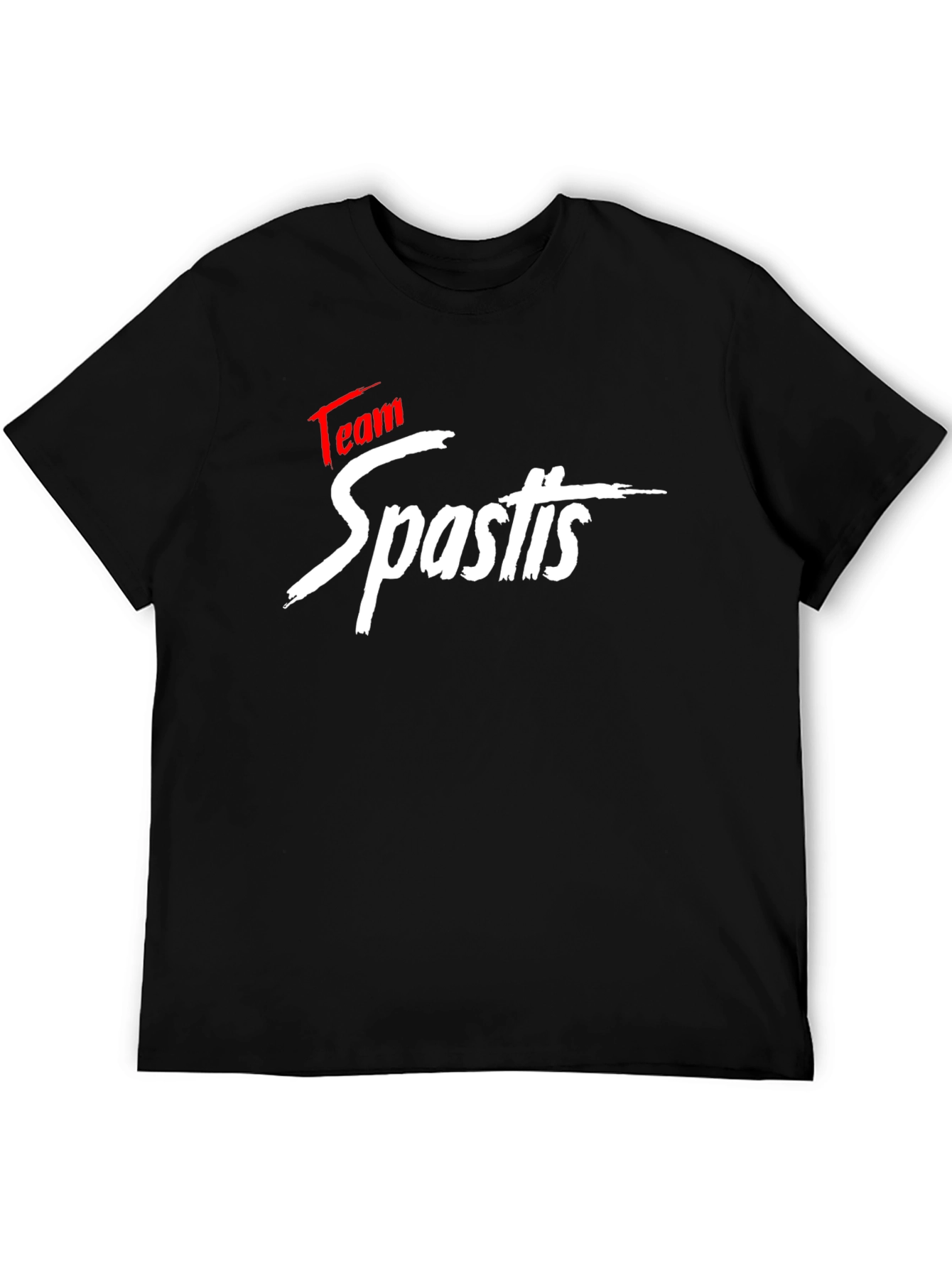 Black Team Spastis Graphic Black T-Shirt view 5