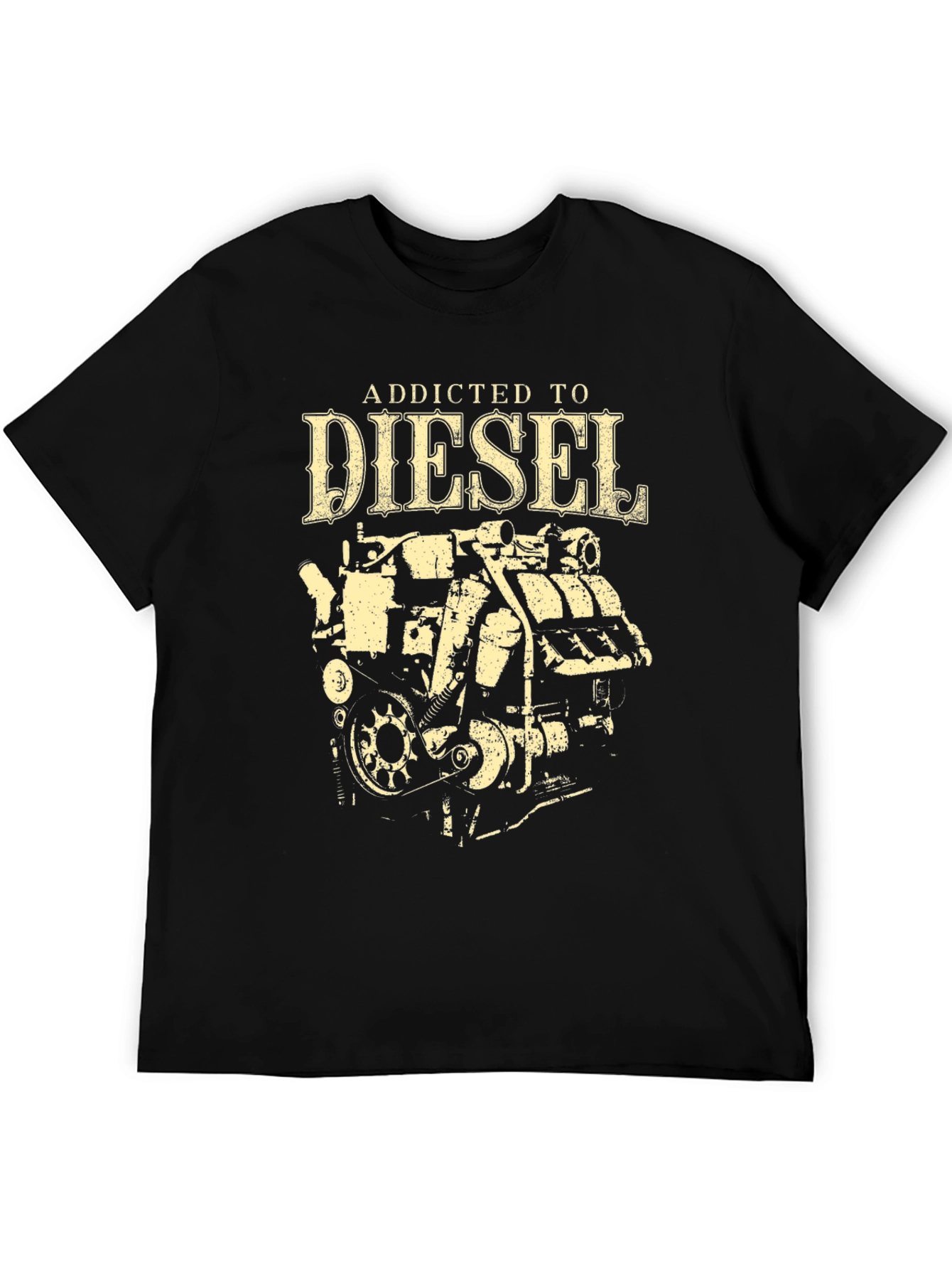 Black Addicted to Diesel T-Shirt view 5