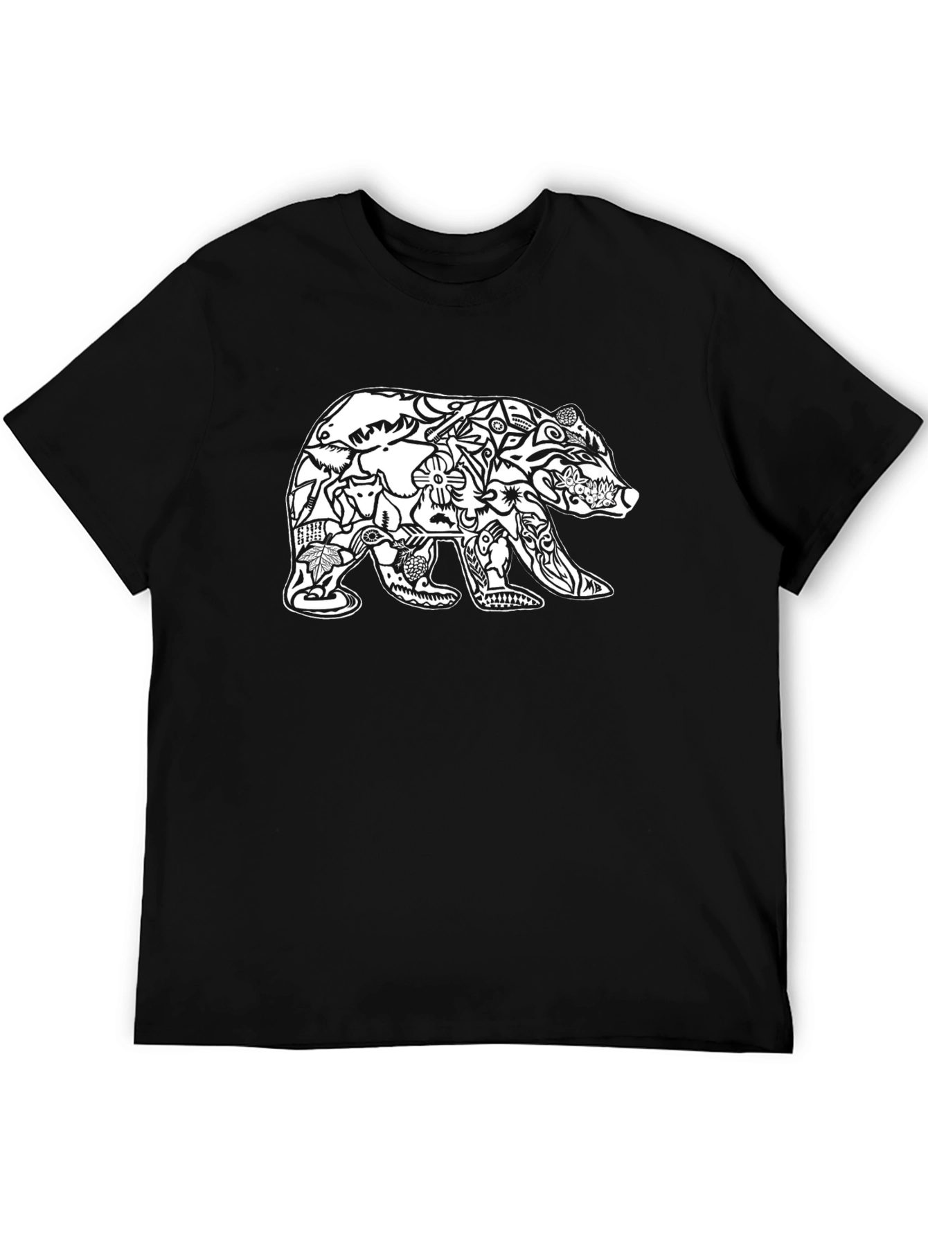 Black Black Bear Art Print T-Shirt view 5