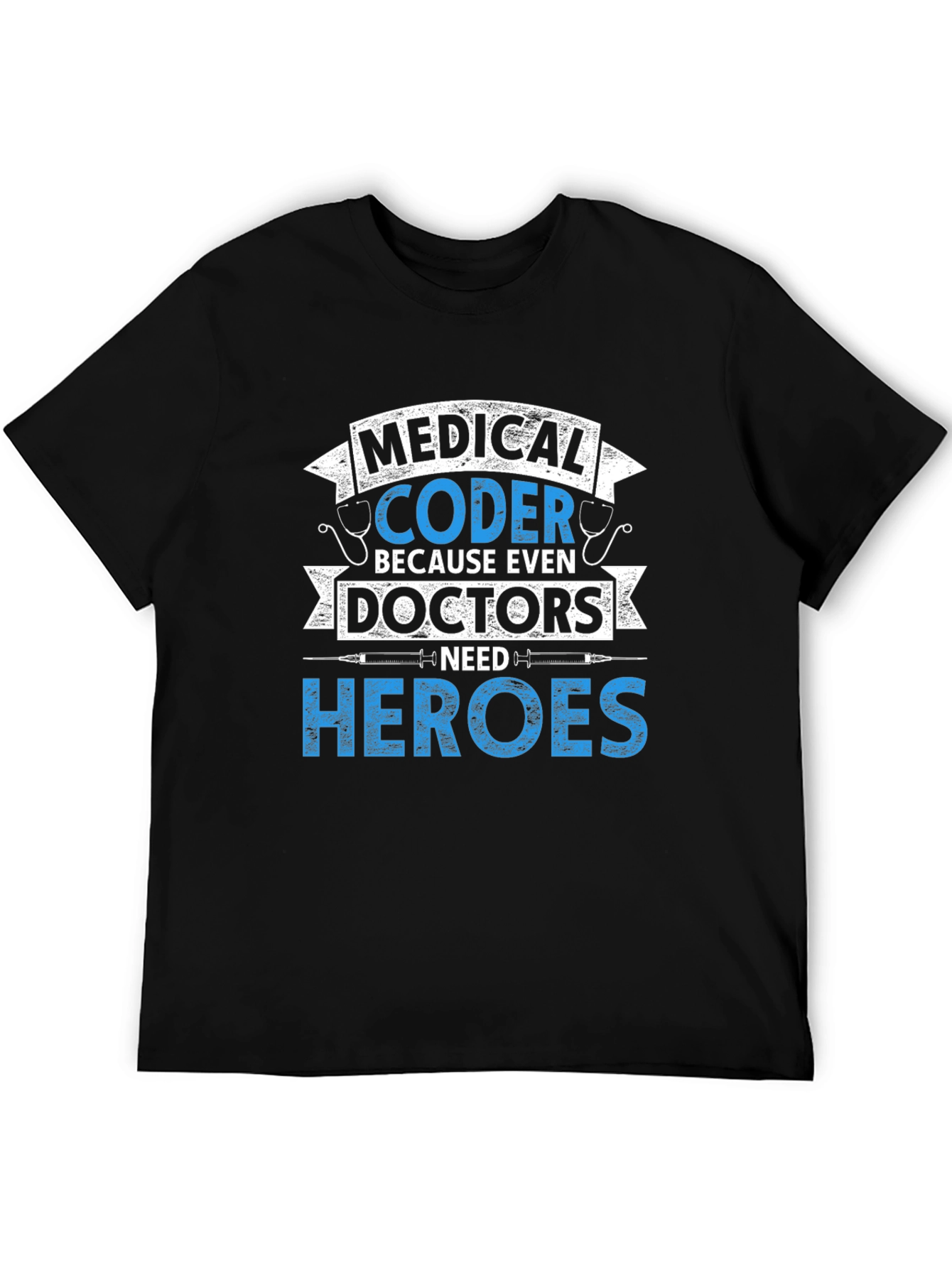 Black Medical Coder Hero T-Shirt view 5