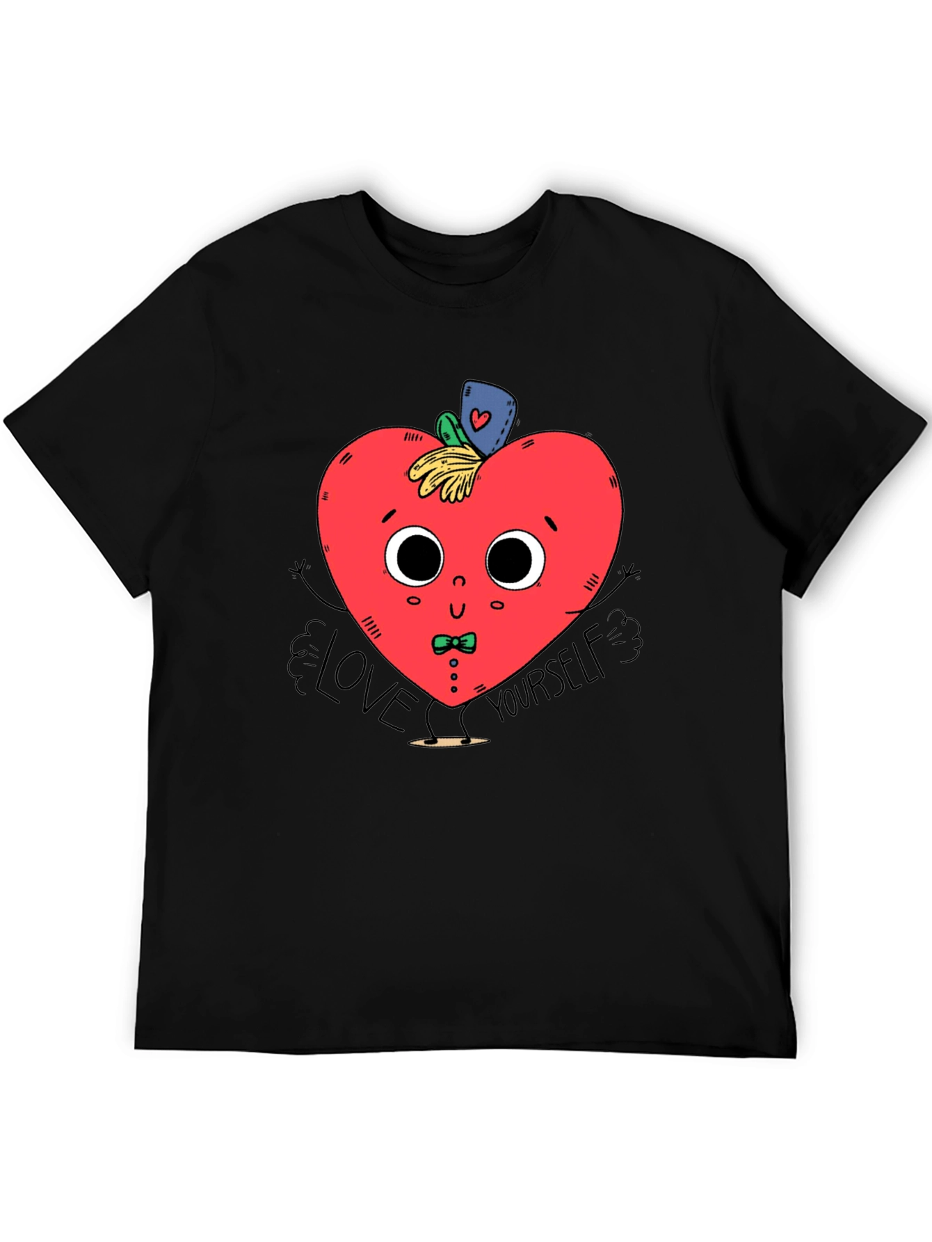 Black Love Yourself Heart Graphic T-Shirt view 5