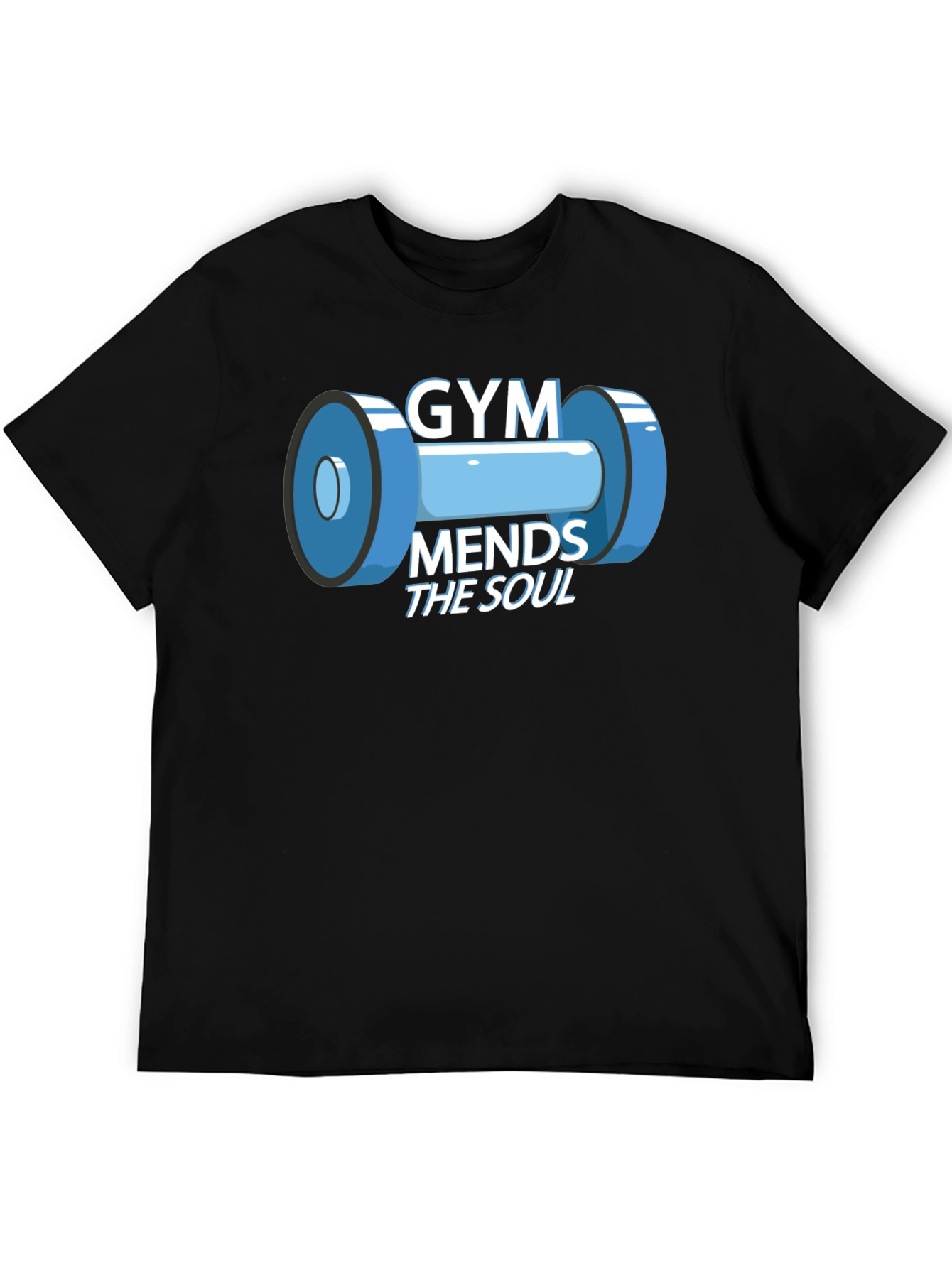 Black Gym Mends the Soul Graphic T-Shirt view 5