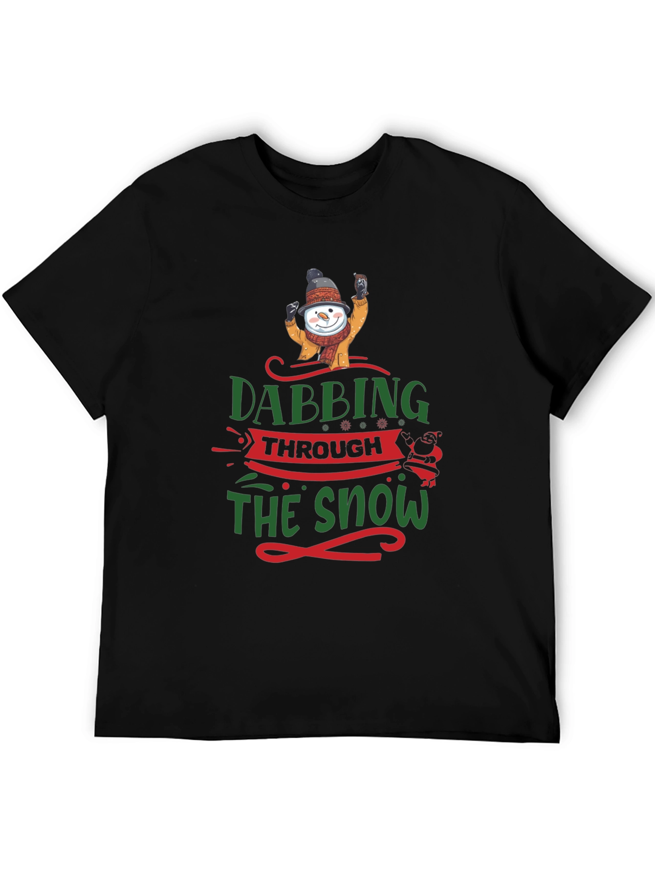 Black Dabbing Through the Snow Graphic T-Shirt view 5