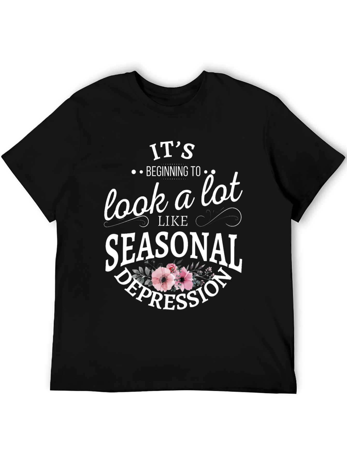 Black Seasonal Depression Graphic T-Shirt view 5