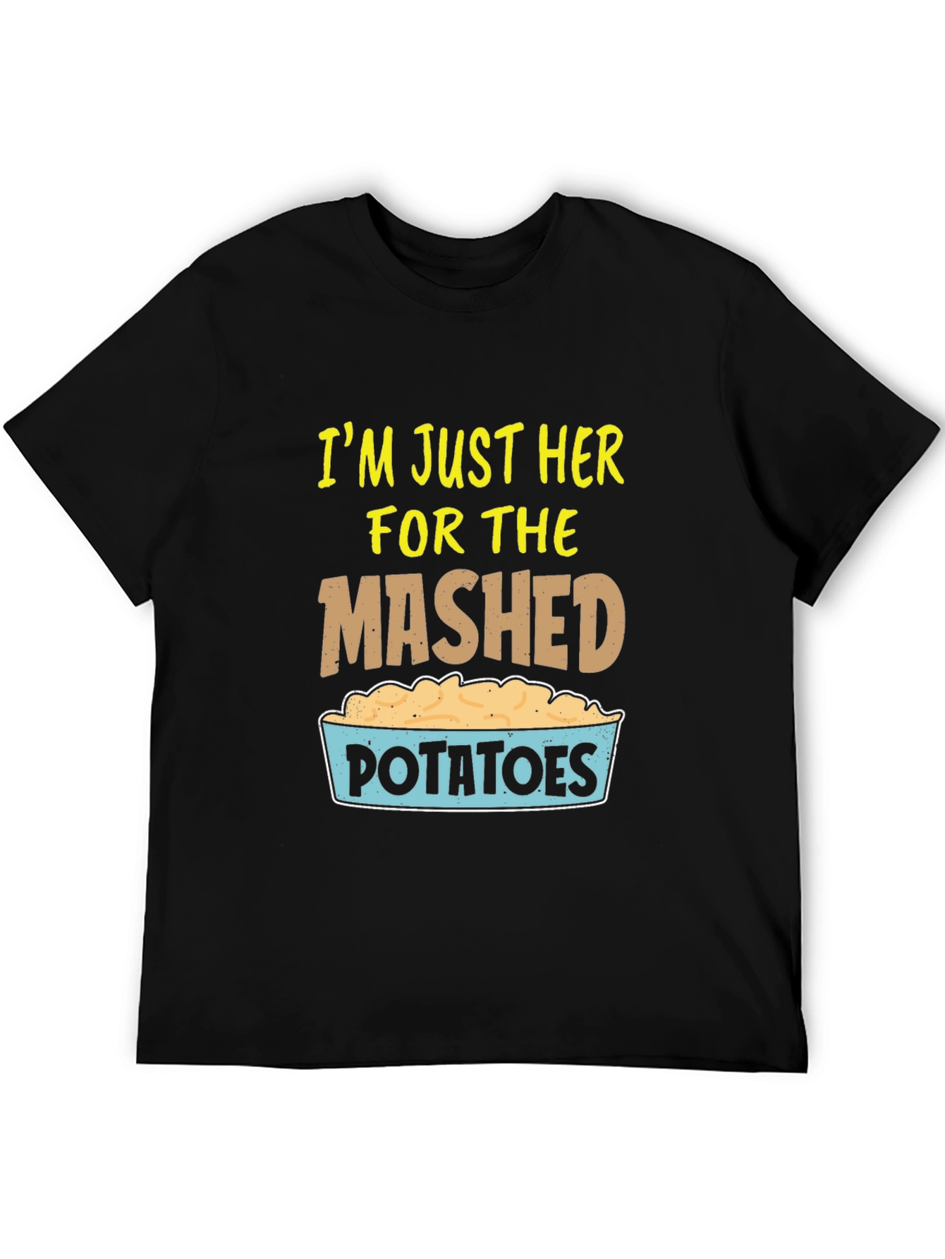 Black Mashed Potatoes Graphic T-Shirt, Foodie Tee view 5