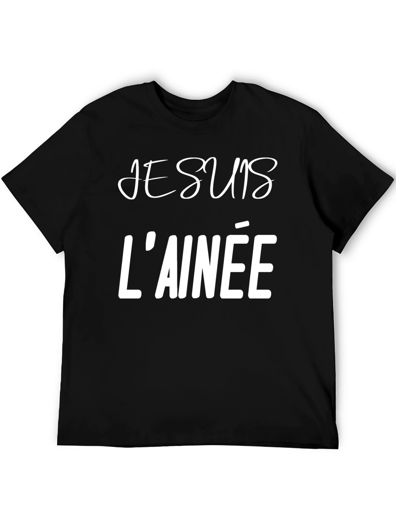 Black Je Suis L'Aînée T-Shirt Black view 5