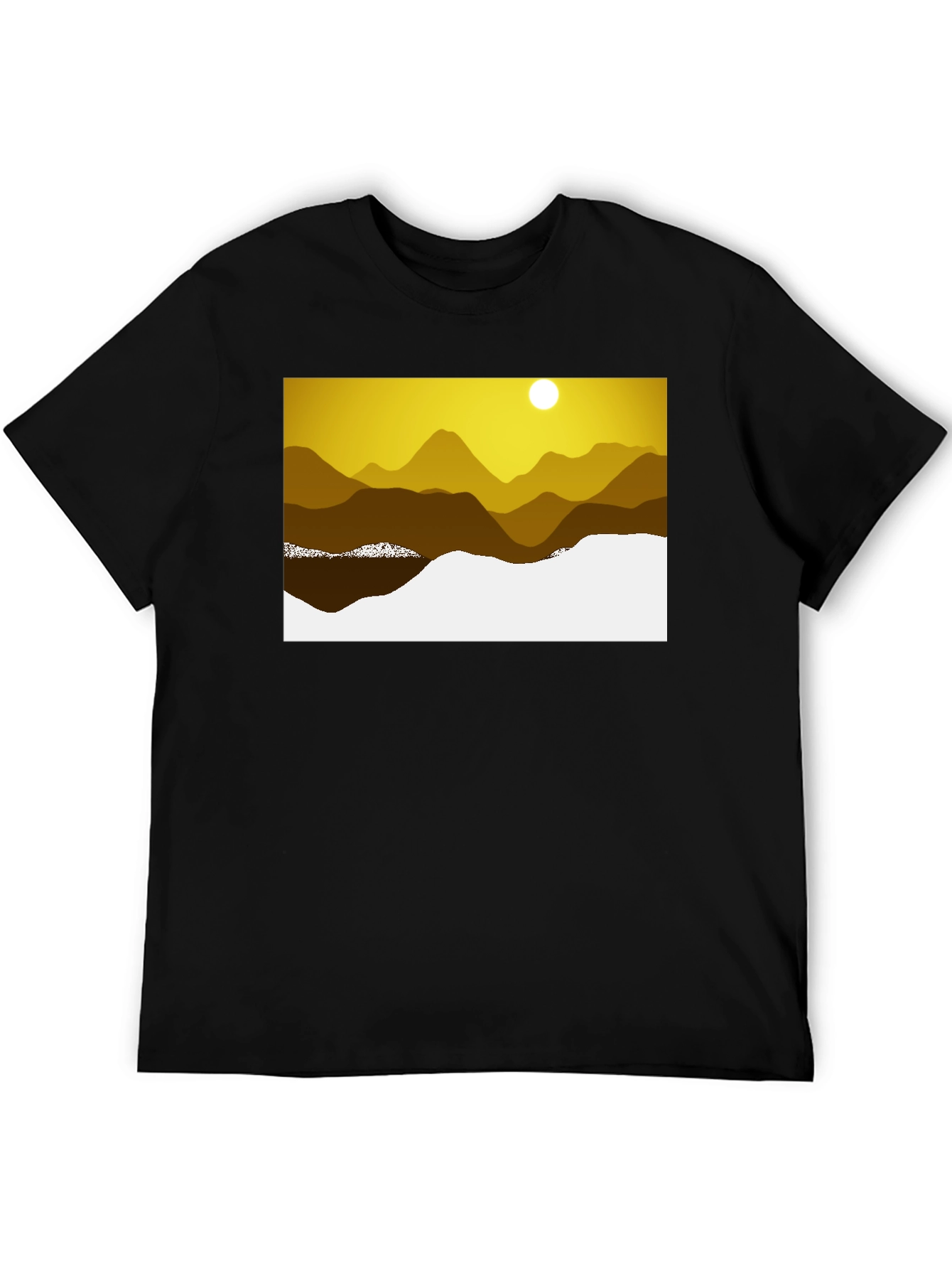 Black Scenic Mountain Graphic Tee view 5